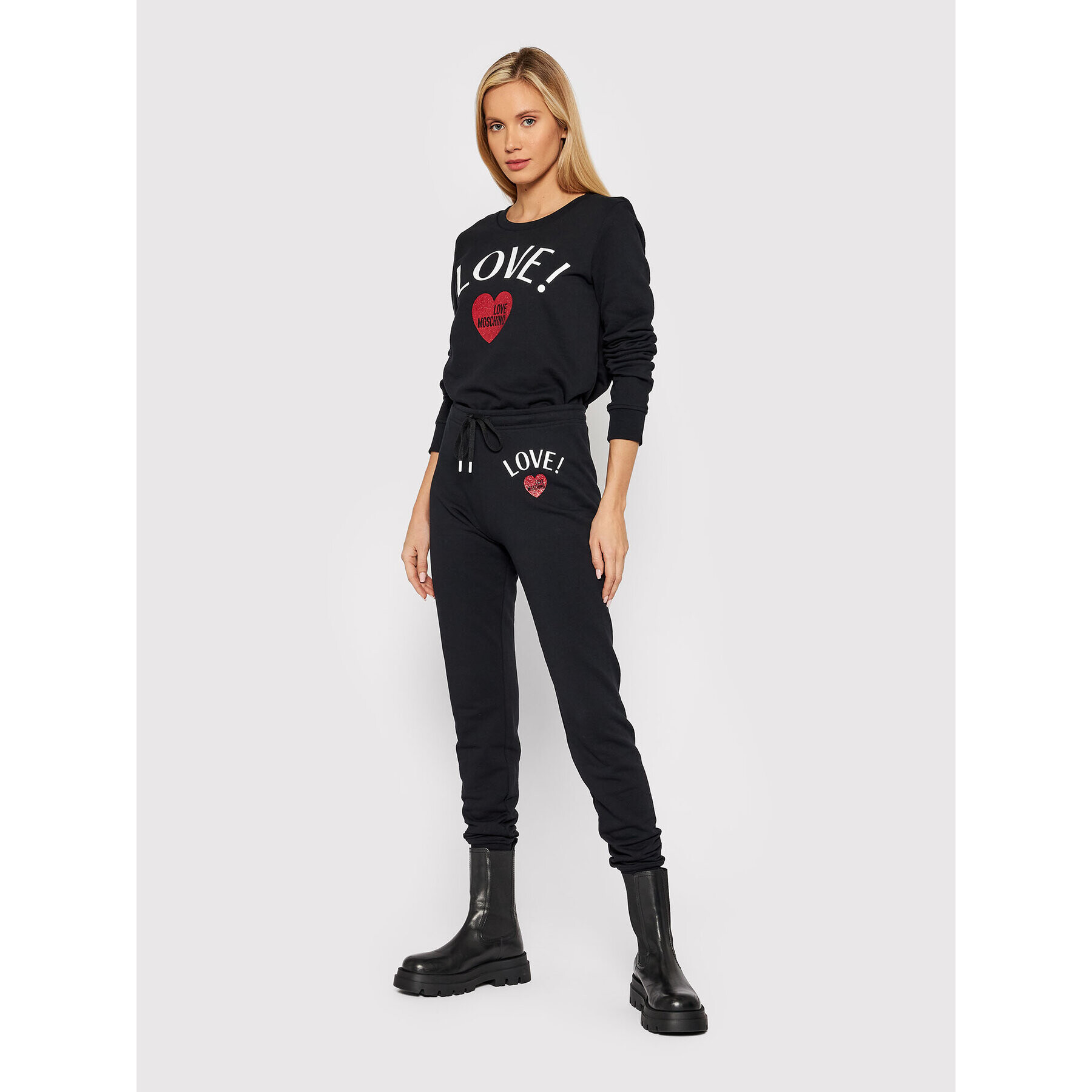 LOVE MOSCHINO Суитшърт W632209M 4055 Черен Regular Fit - Pepit.bg