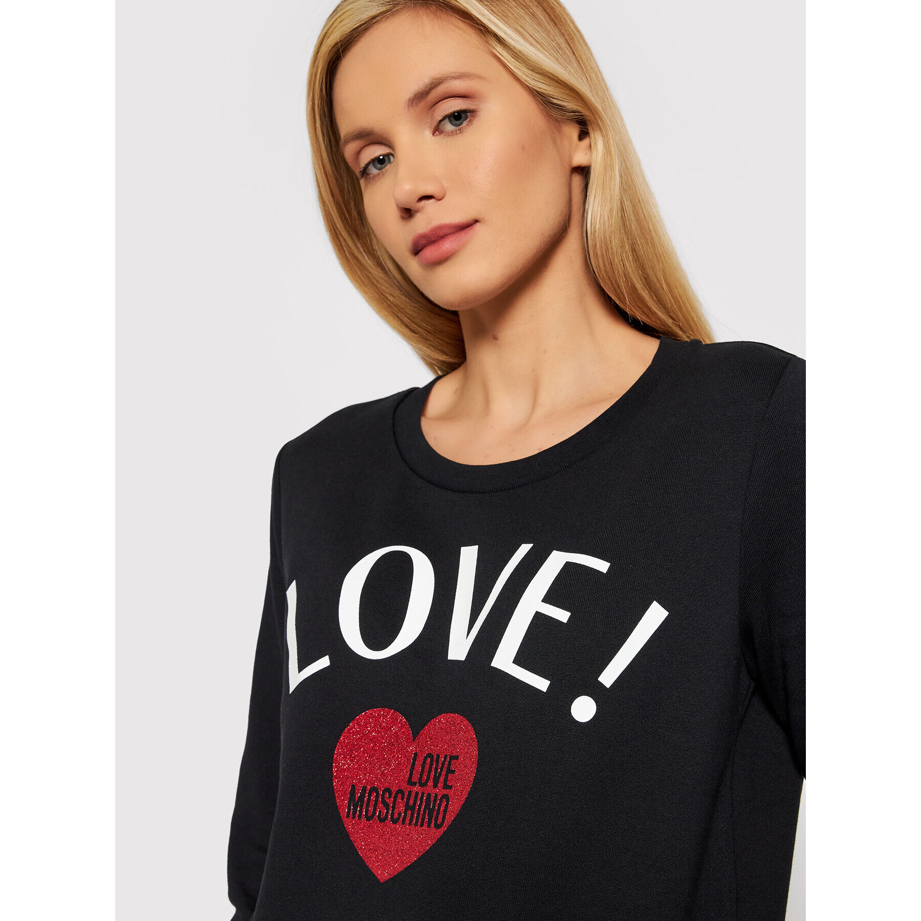 LOVE MOSCHINO Суитшърт W632209M 4055 Черен Regular Fit - Pepit.bg