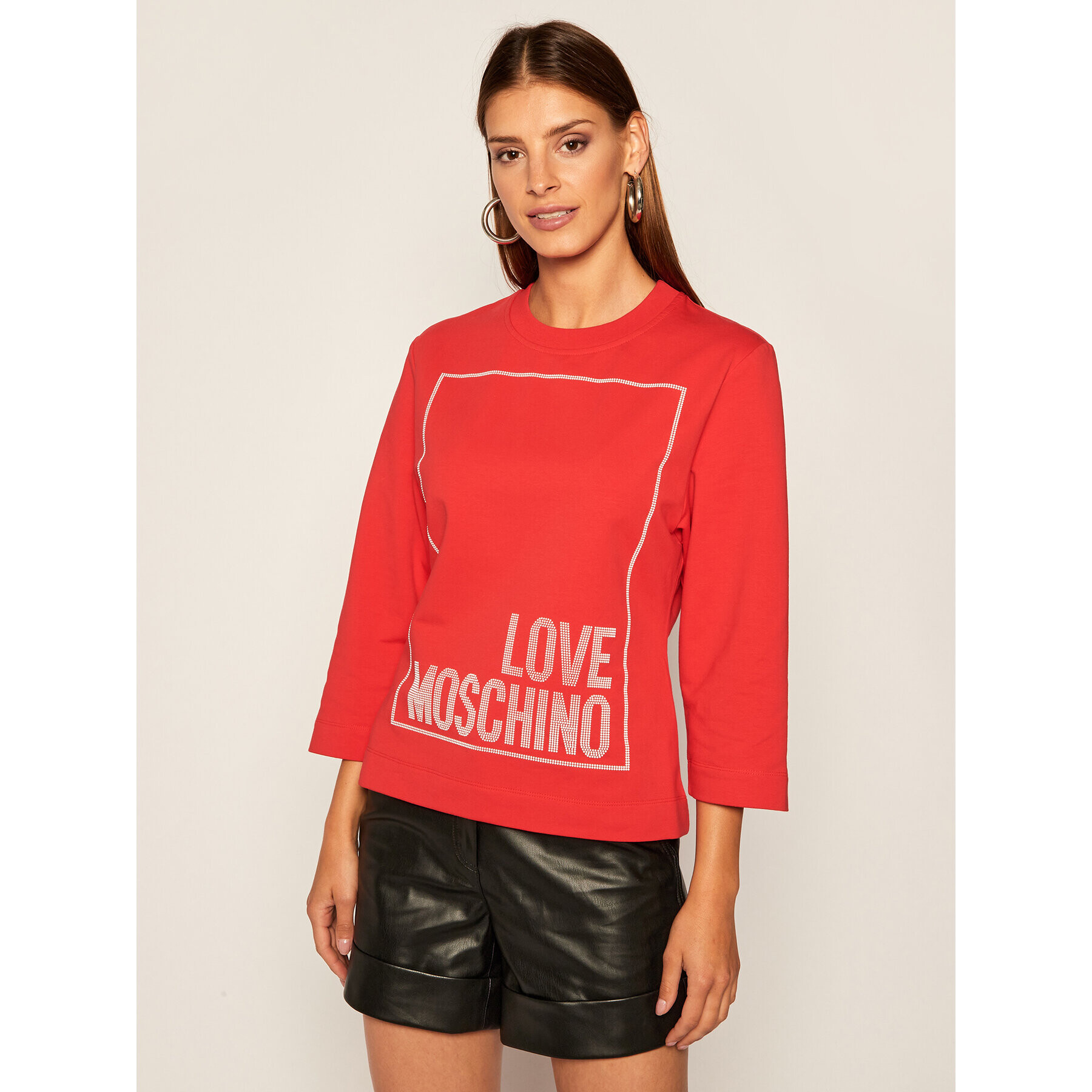LOVE MOSCHINO Суитшърт W637104E 2182 Червен Regular Fit - Pepit.bg