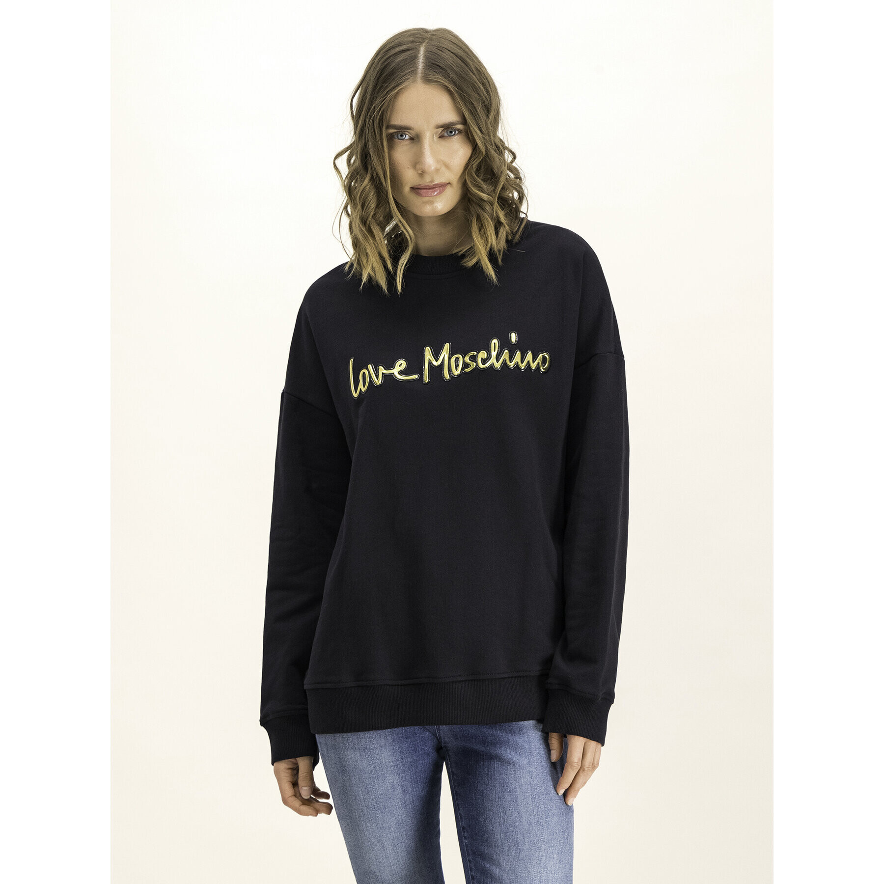 LOVE MOSCHINO Суитшърт W638801M 4068 Черен Regular Fit - Pepit.bg