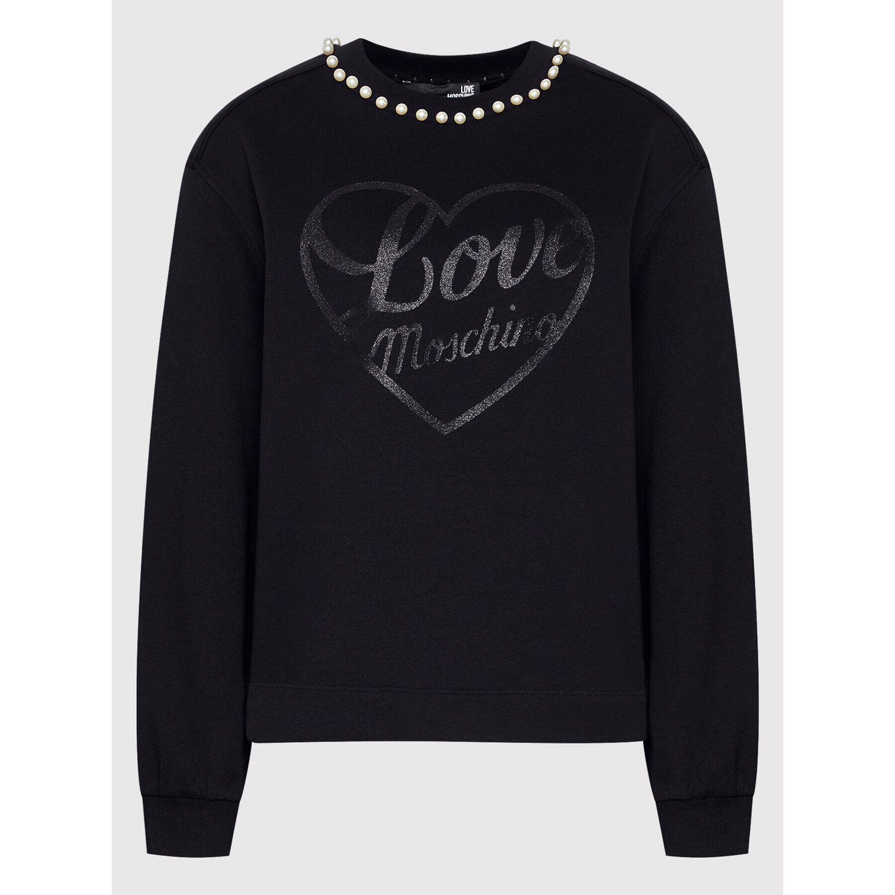 LOVE MOSCHINO Суитшърт W644801M 4055 Черен Regular Fit - Pepit.bg