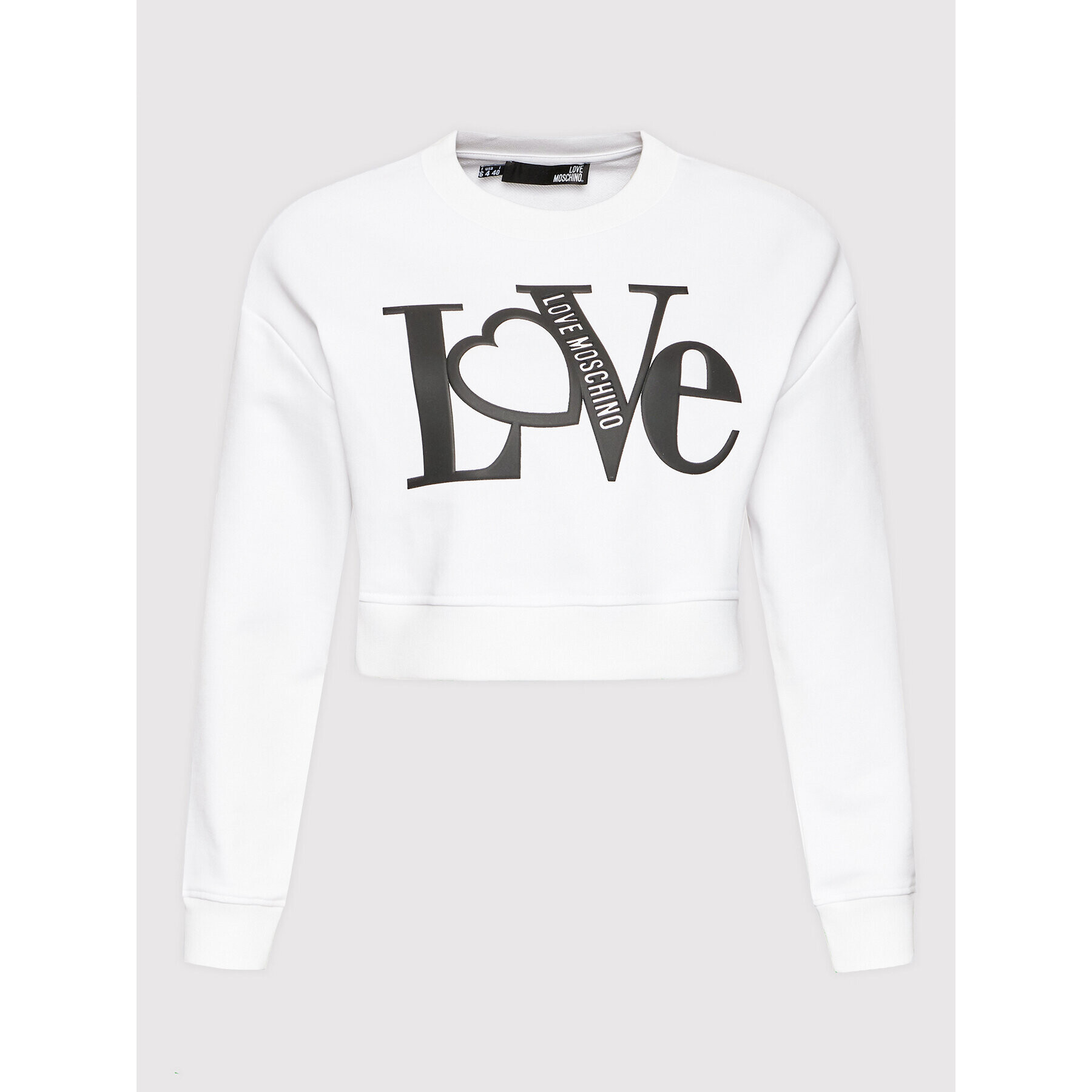 LOVE MOSCHINO Суитшърт W646101M 4266 Бял Regular Fit - Pepit.bg