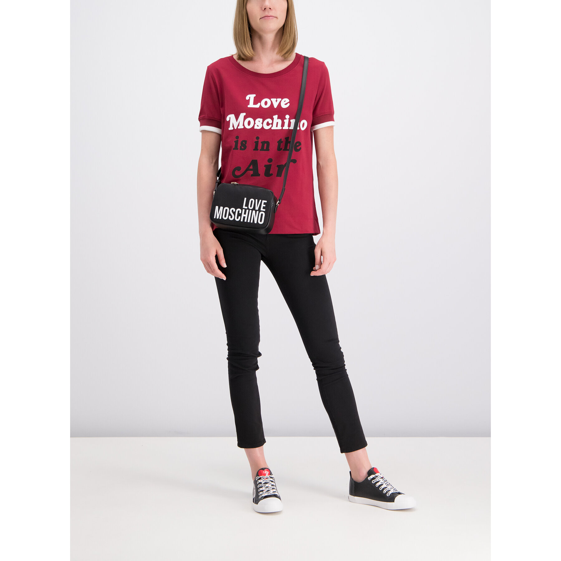 LOVE MOSCHINO Тишърт W 4 G86 01 M 3517 Бордо Regular Fit - Pepit.bg