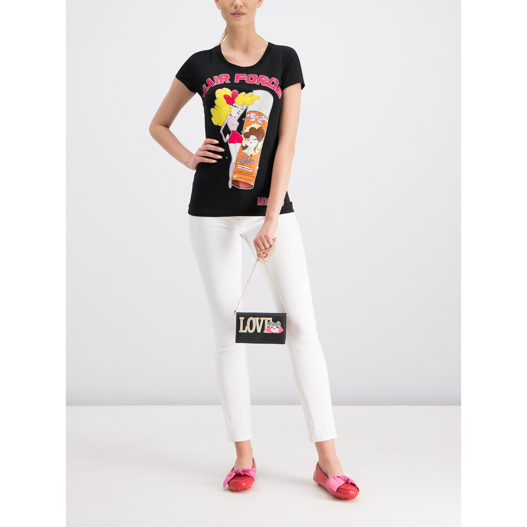 LOVE MOSCHINO Тишърт W4B194UE 2065 Черен Regular Fit - Pepit.bg