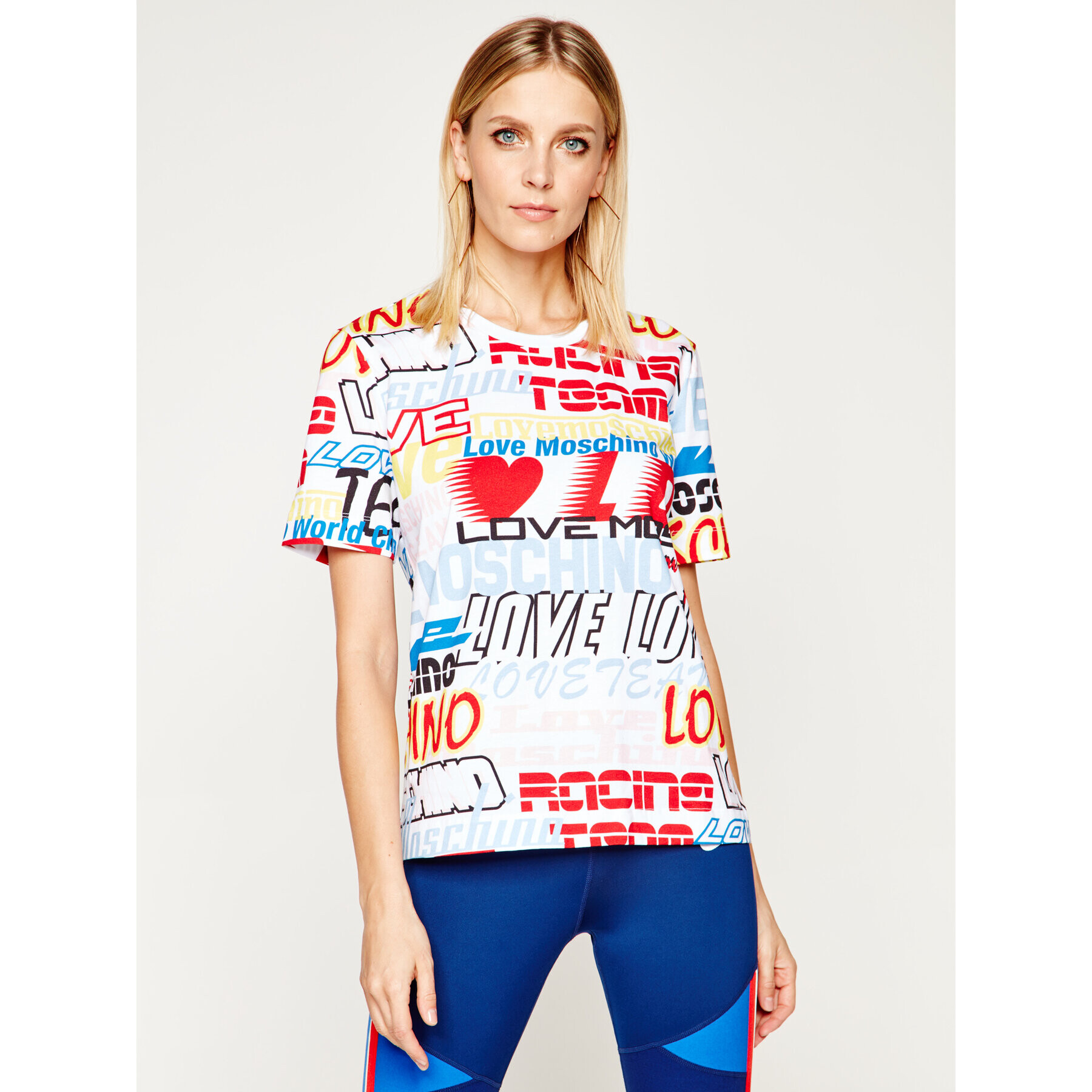 LOVE MOSCHINO Тишърт W4F1500M 4159 Цветен Regular Fit - Pepit.bg