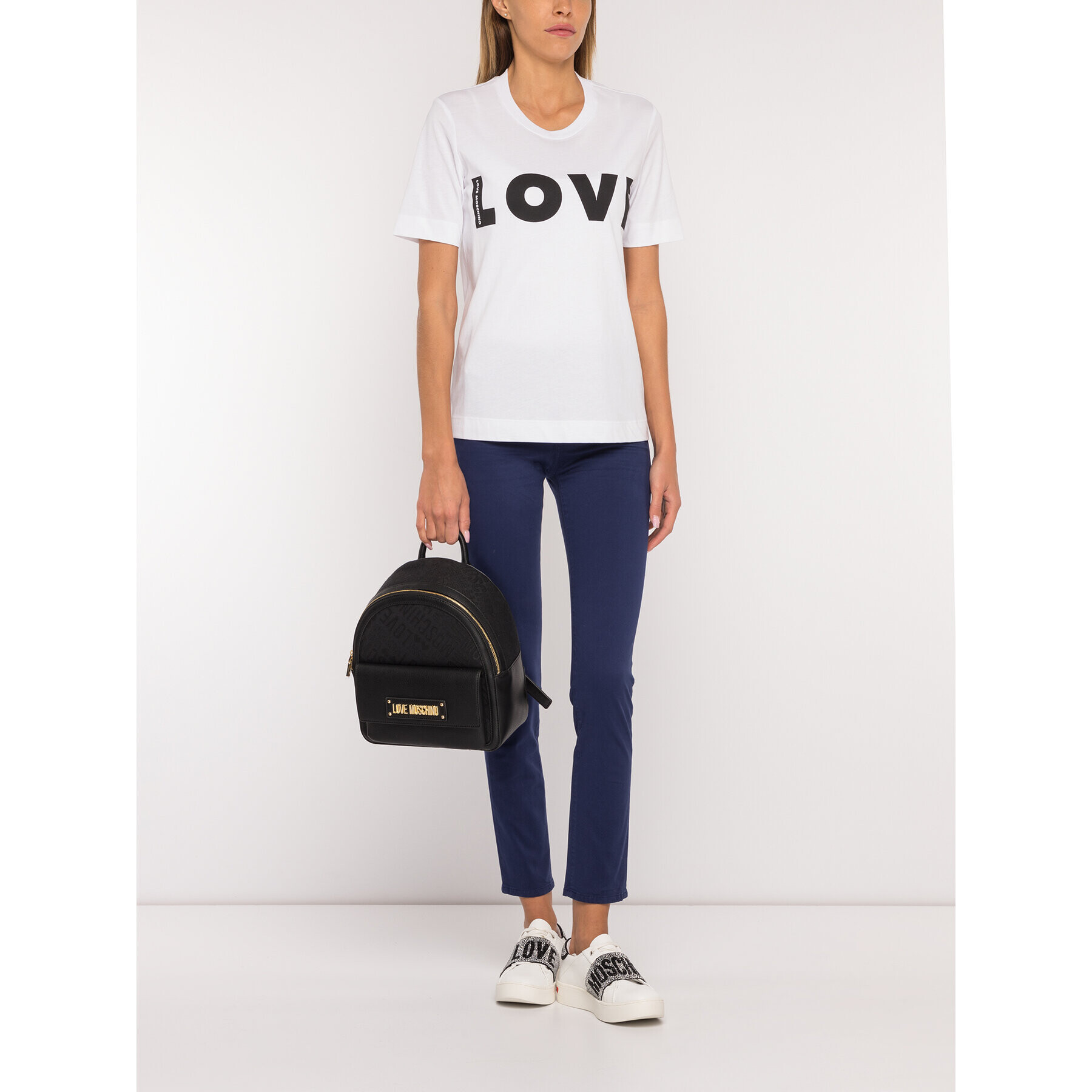 LOVE MOSCHINO Тишърт W4F151VM 3517 Бял Regular Fit - Pepit.bg