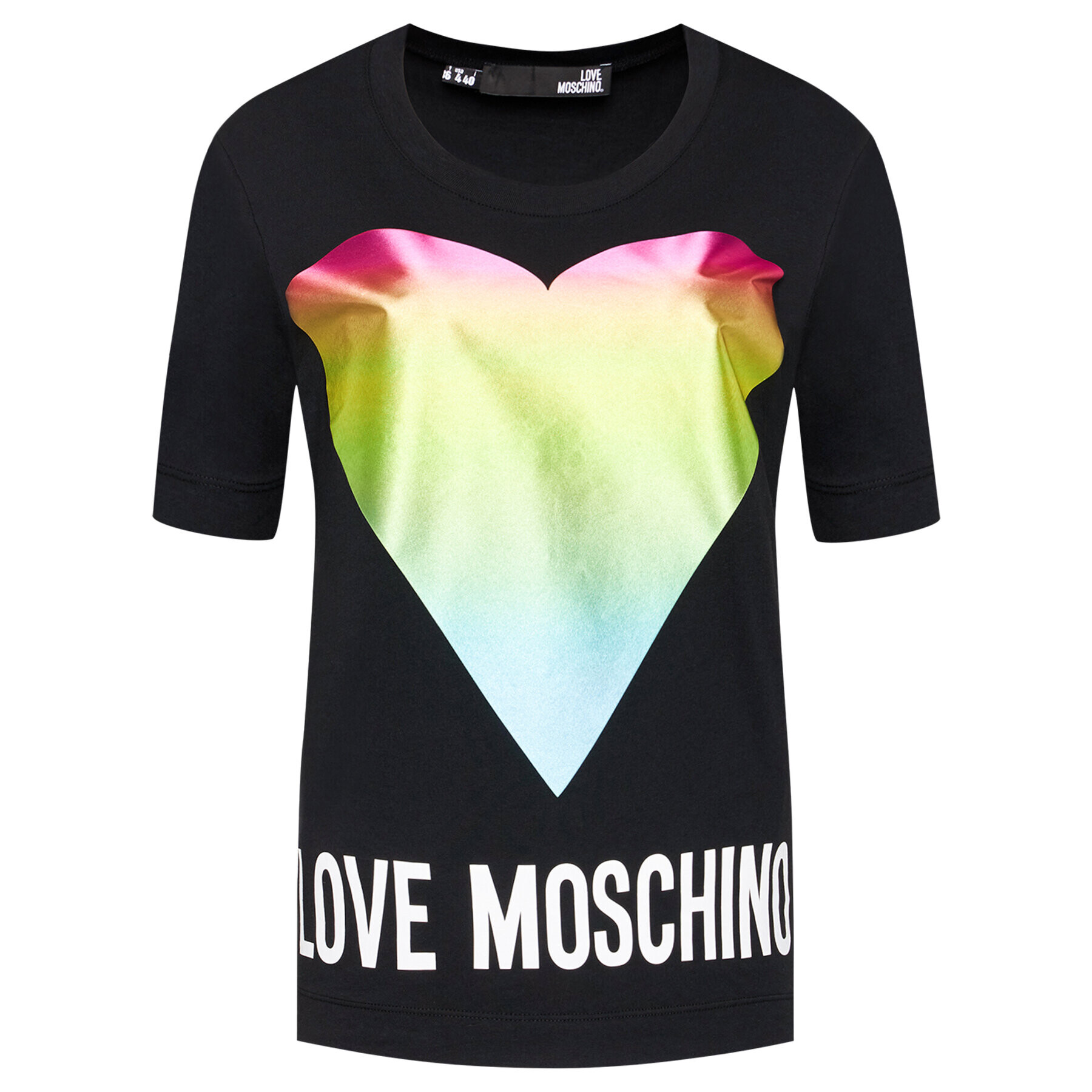 LOVE MOSCHINO Тишърт W4F152TM 3876 Черен Regular Fit - Pepit.bg