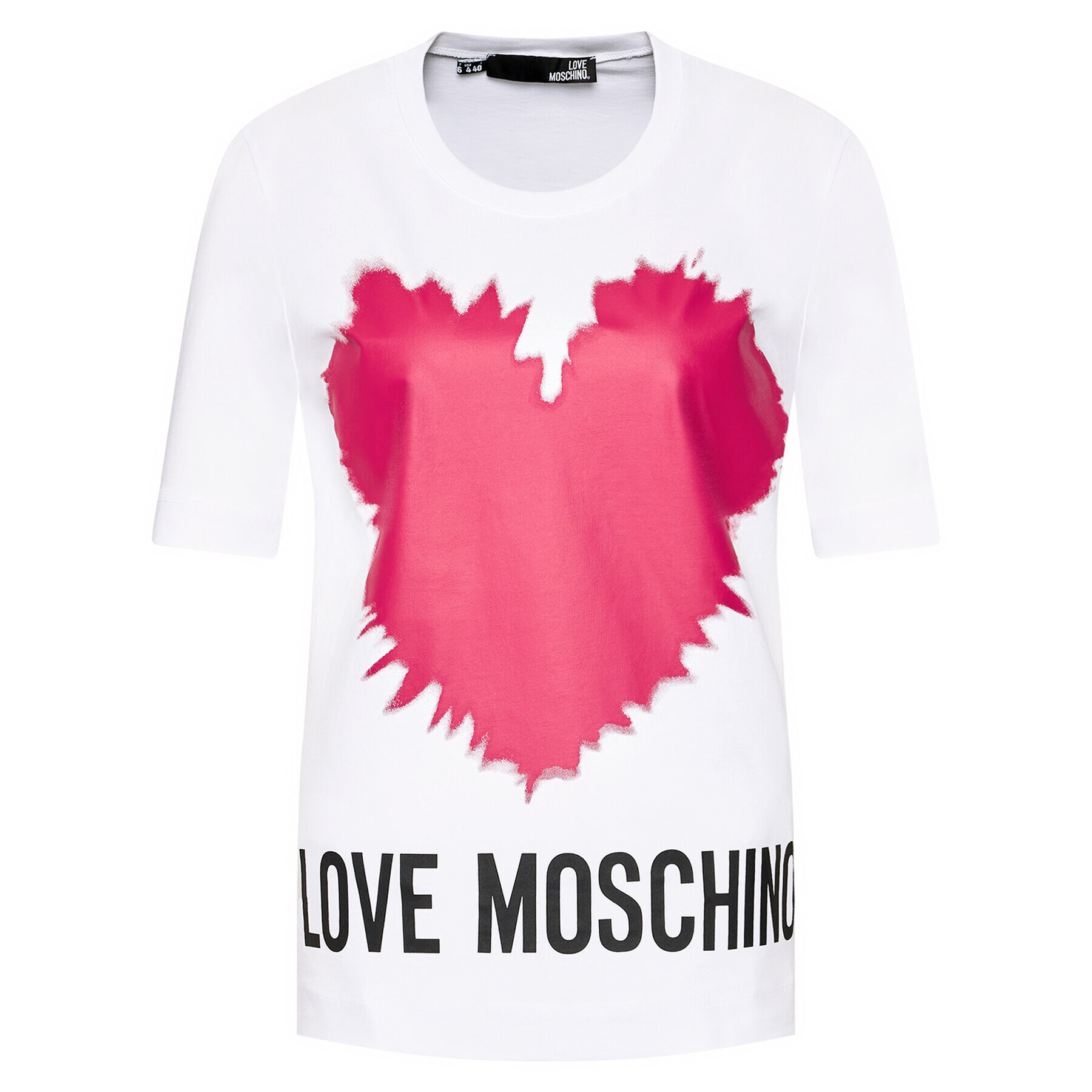 LOVE MOSCHINO Тишърт W4F153AM 3876 Бял Regular Fit - Pepit.bg