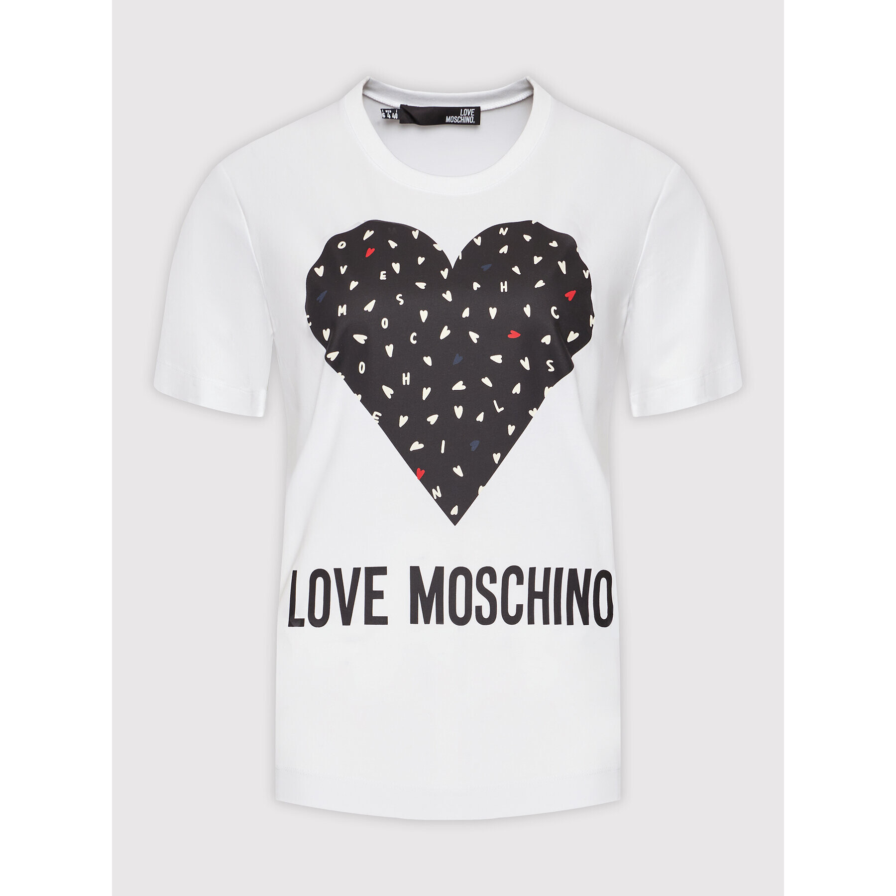 LOVE MOSCHINO Тишърт W4F153FE 1951 Бял Regular Fit - Pepit.bg