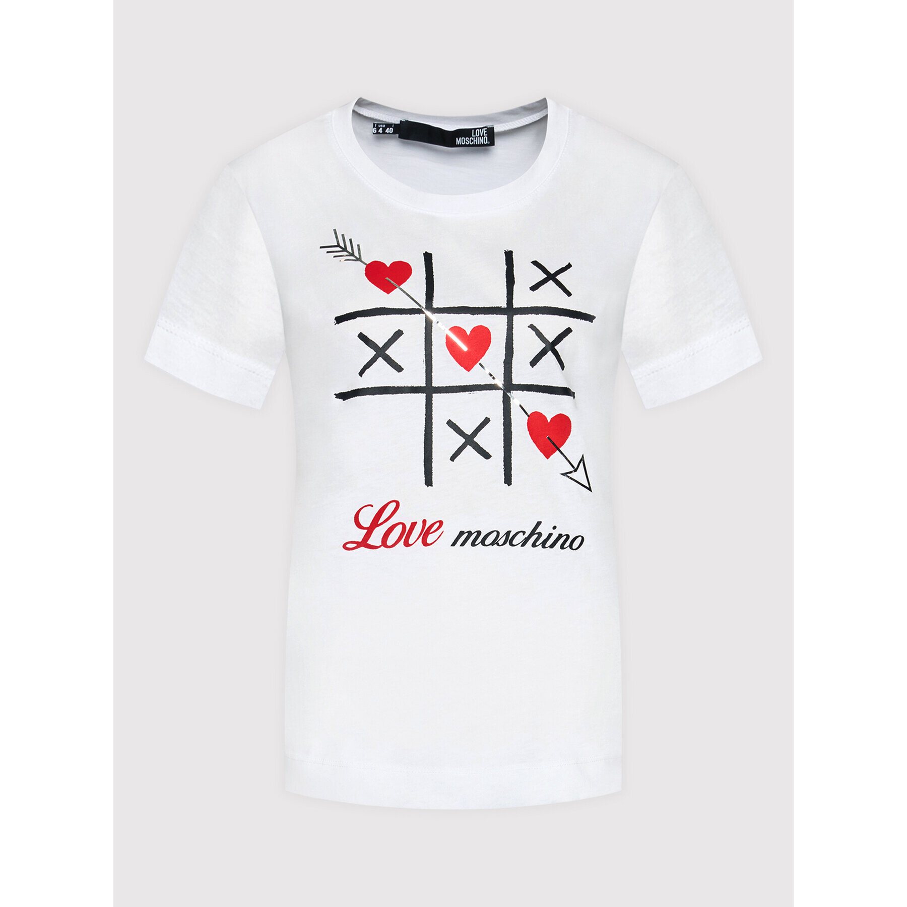 LOVE MOSCHINO Тишърт W4F153JM 3876 Бял Regular Fit - Pepit.bg