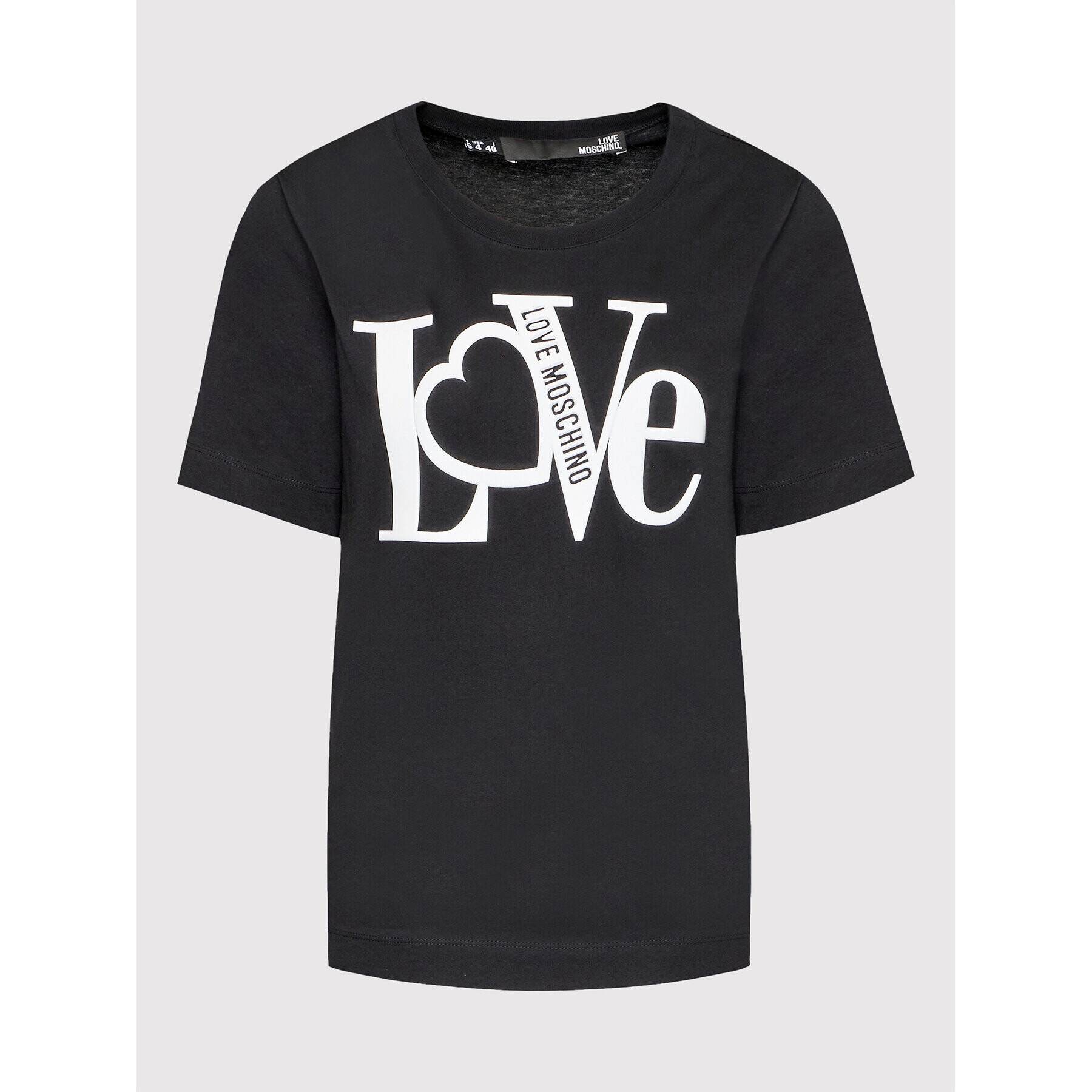 LOVE MOSCHINO Тишърт W4F153MM 3876 Черен Regular Fit - Pepit.bg