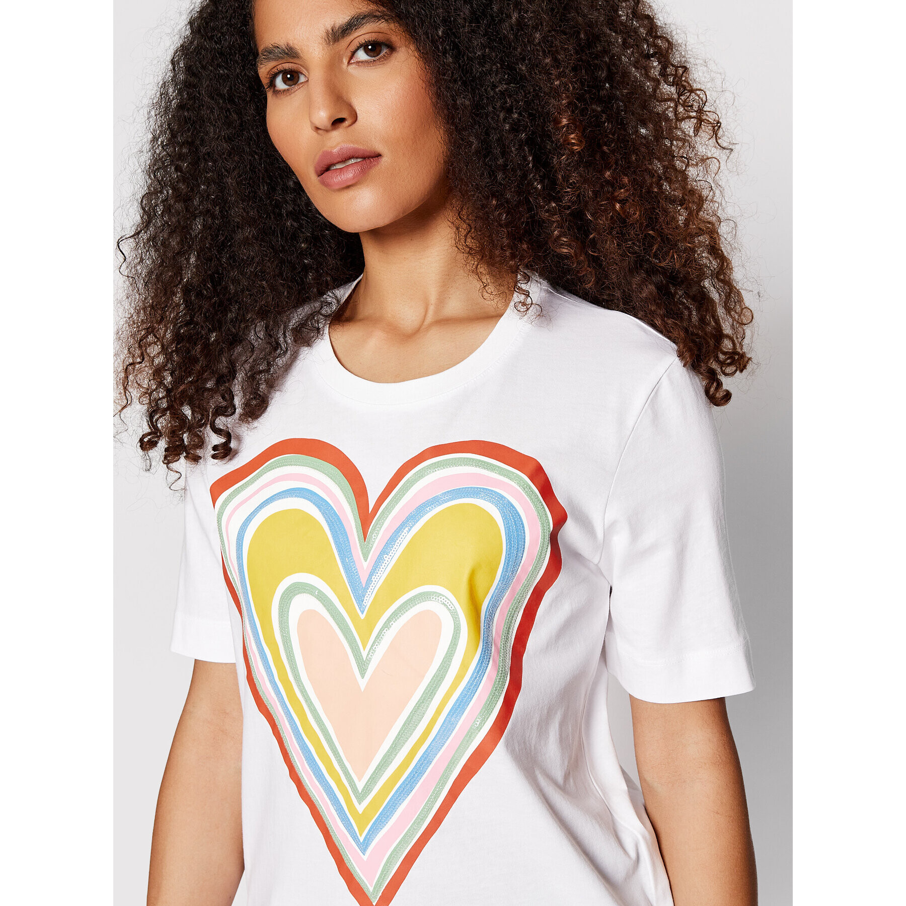 LOVE MOSCHINO Тишърт W4F153OM 3876 Бял Regular Fit - Pepit.bg