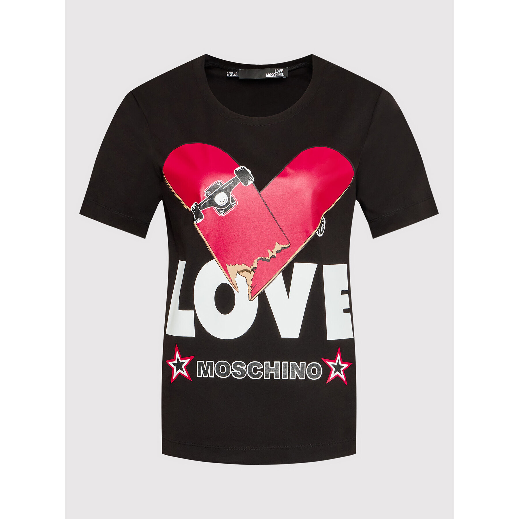 LOVE MOSCHINO Тишърт W4F153SM 3876 Черен Regular Fit - Pepit.bg