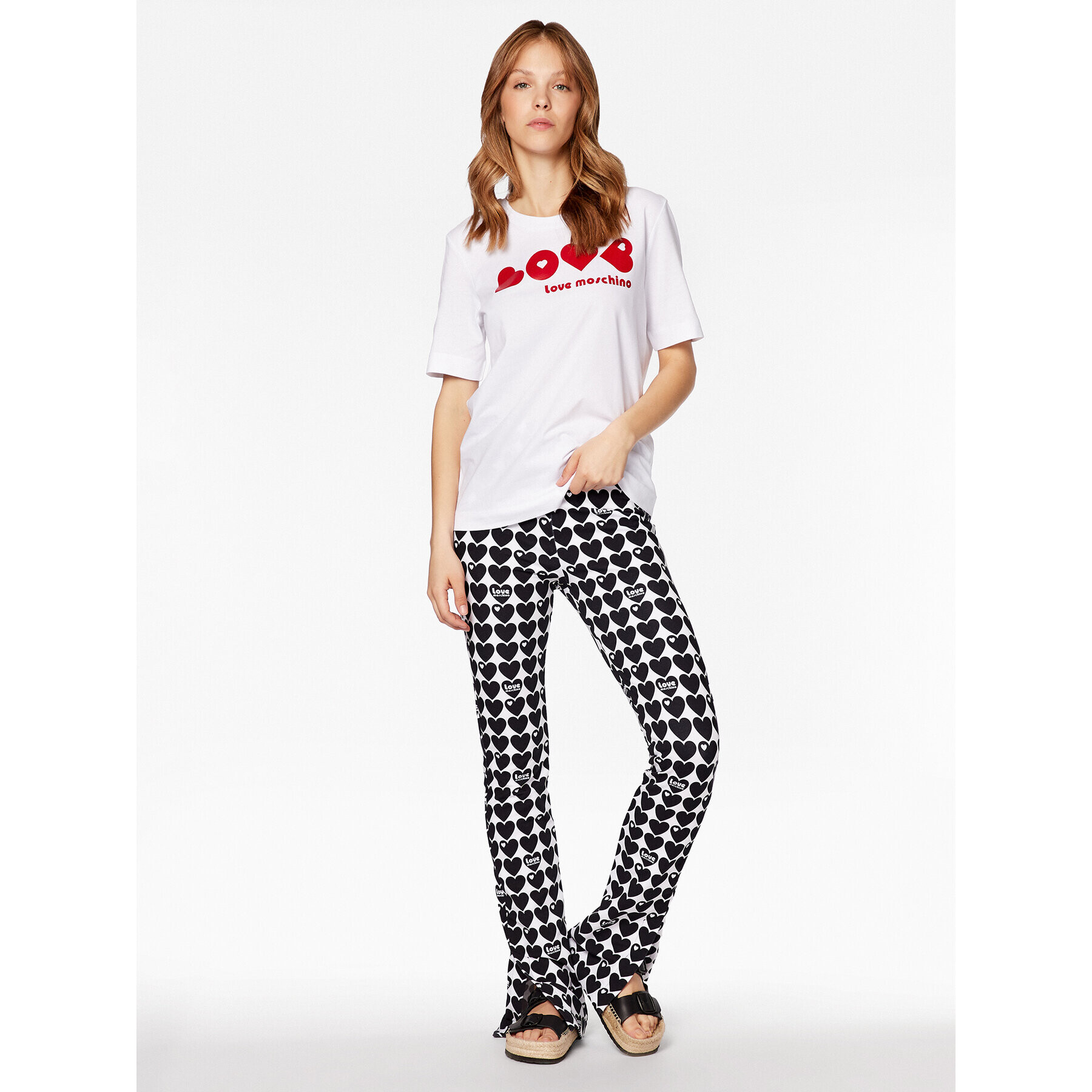 LOVE MOSCHINO Тишърт W4F154BM 3876 Бял Relaxed Fit - Pepit.bg