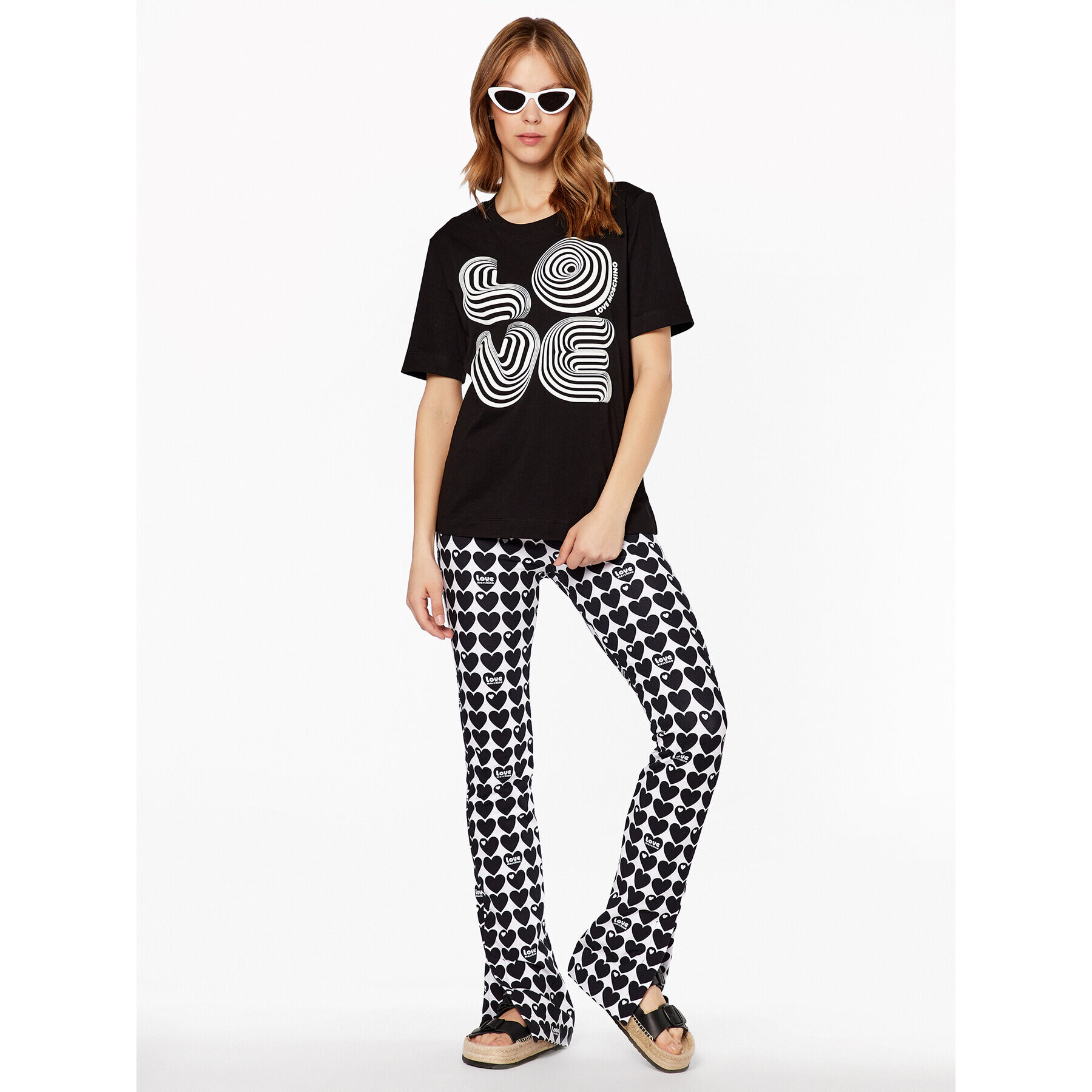 LOVE MOSCHINO Тишърт W4F154DM 3876 Черен Relaxed Fit - Pepit.bg