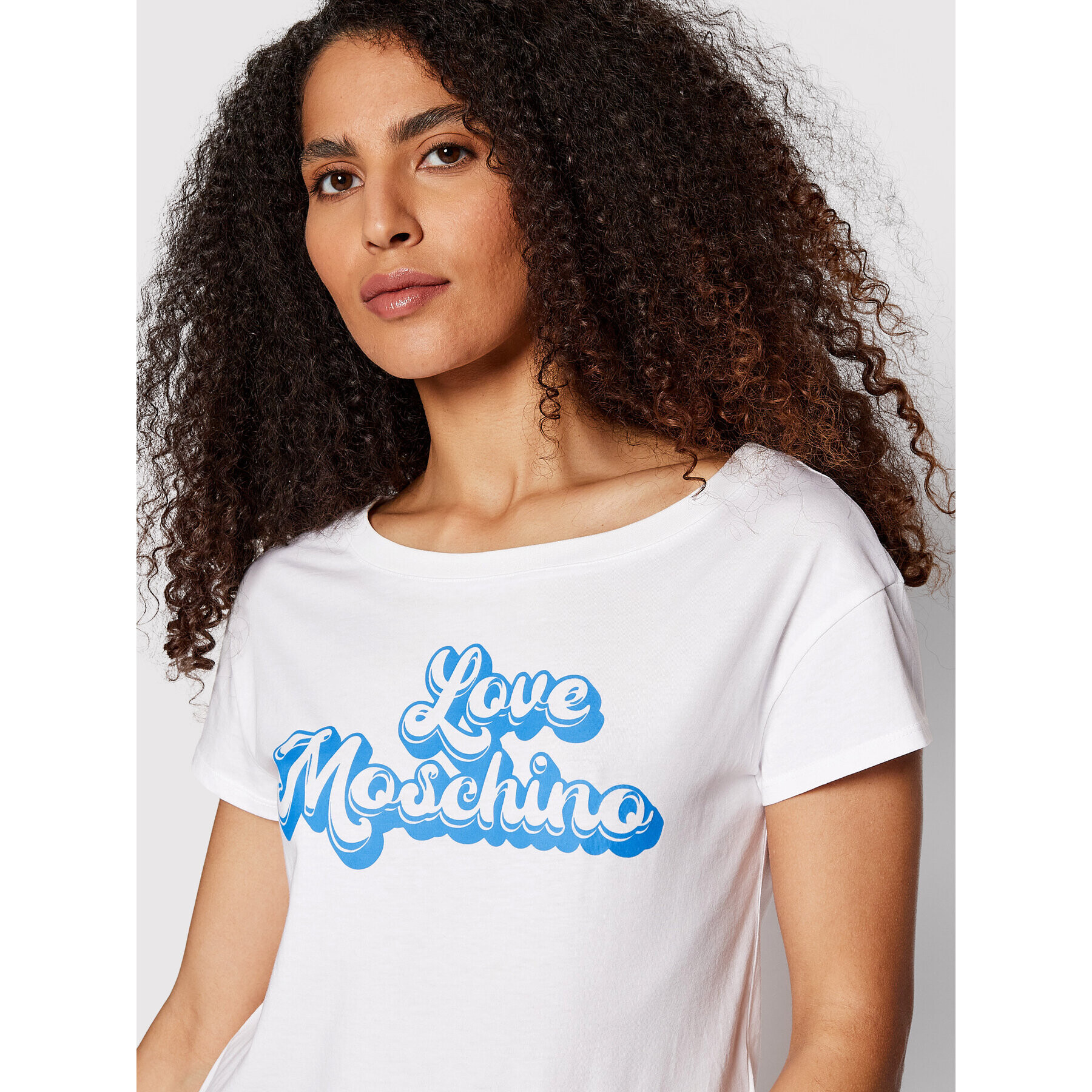 LOVE MOSCHINO Тишърт W4F303CM 3876 Бял Regular Fit - Pepit.bg