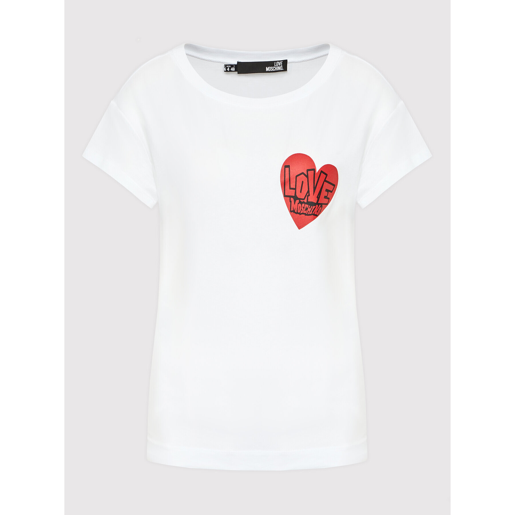 LOVE MOSCHINO Тишърт W4F303GM 3876 Бял Regular Fit - Pepit.bg