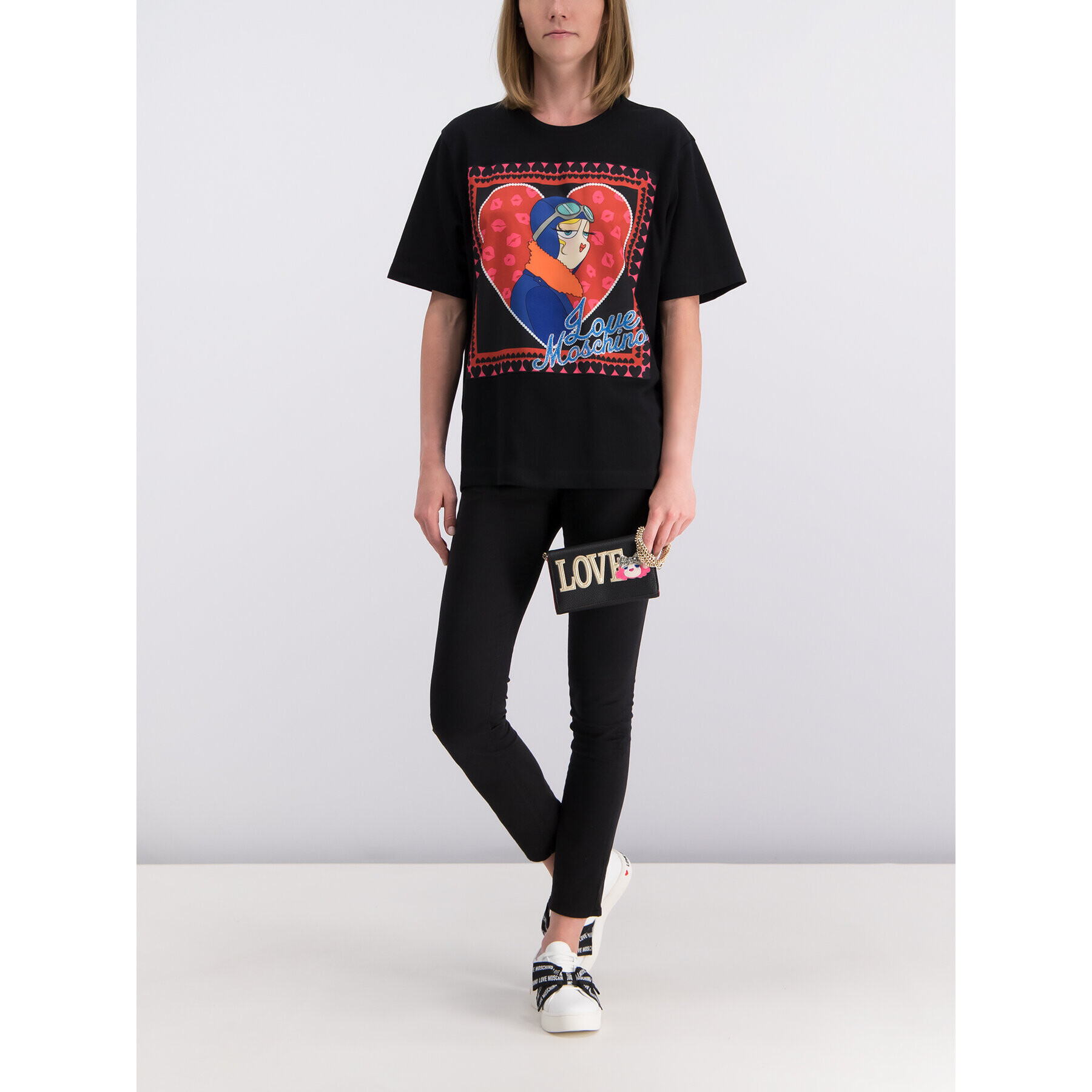 LOVE MOSCHINO Тишърт W4F8720M 4071 Oversize - Pepit.bg