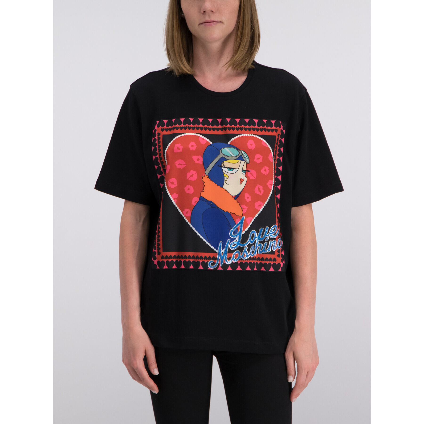 LOVE MOSCHINO Тишърт W4F8720M 4071 Oversize - Pepit.bg