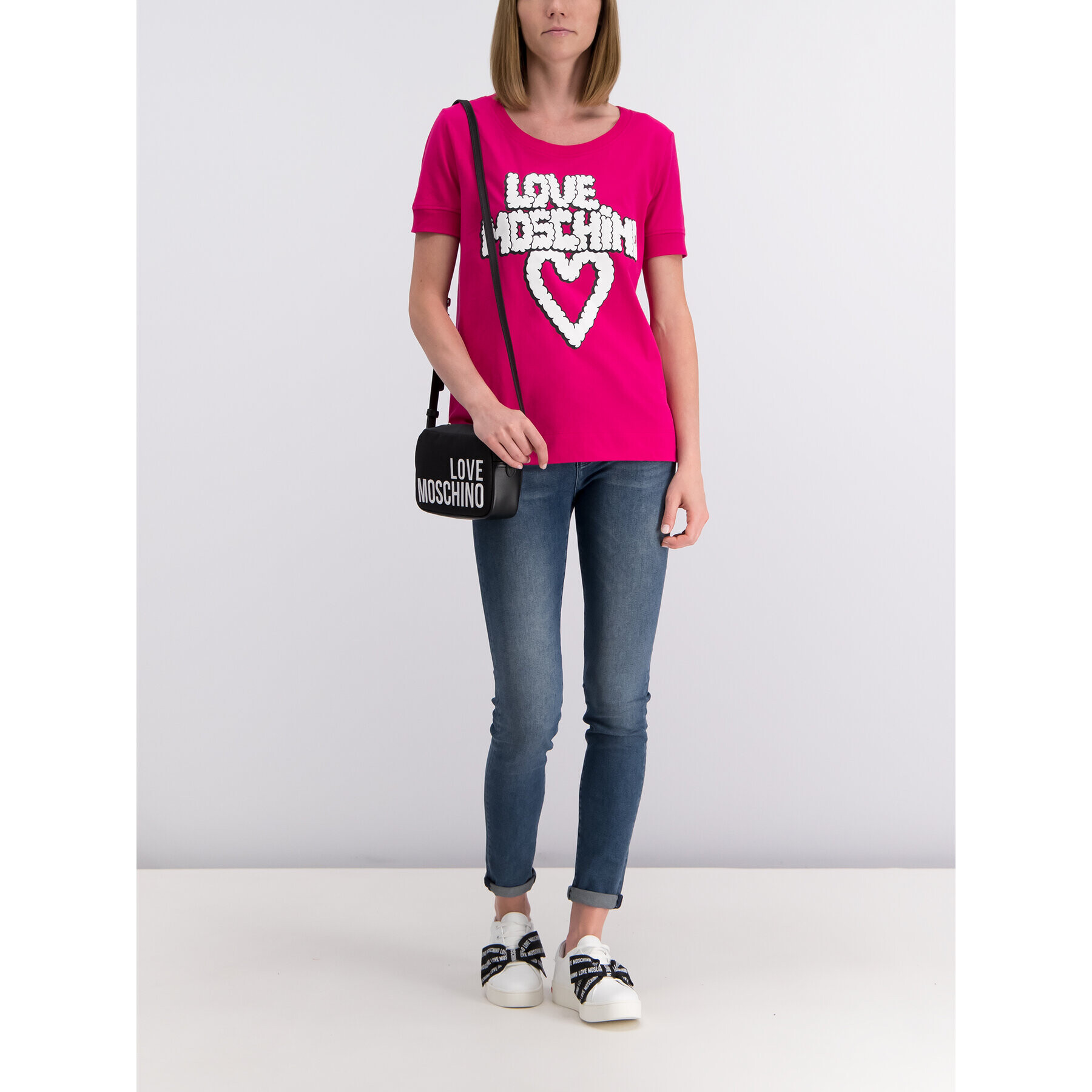 LOVE MOSCHINO Тишърт W4G8602M 3517 Розов Regular Fit - Pepit.bg