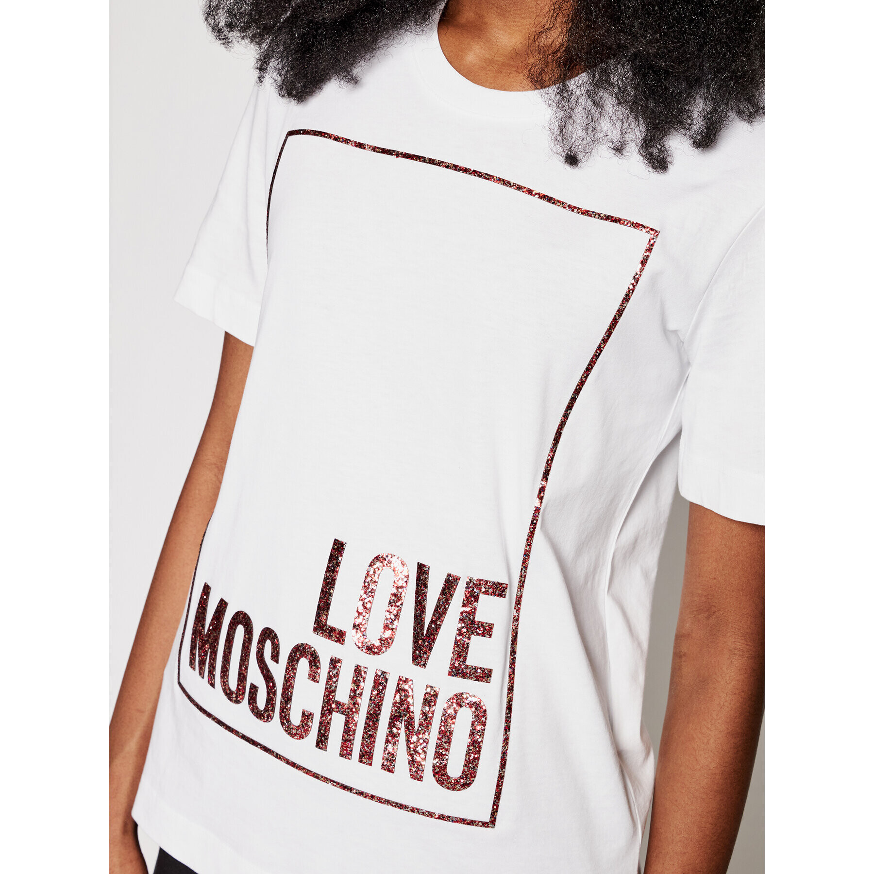 LOVE MOSCHINO Тишърт W4H0605M 3876 Бял Regular Fit - Pepit.bg