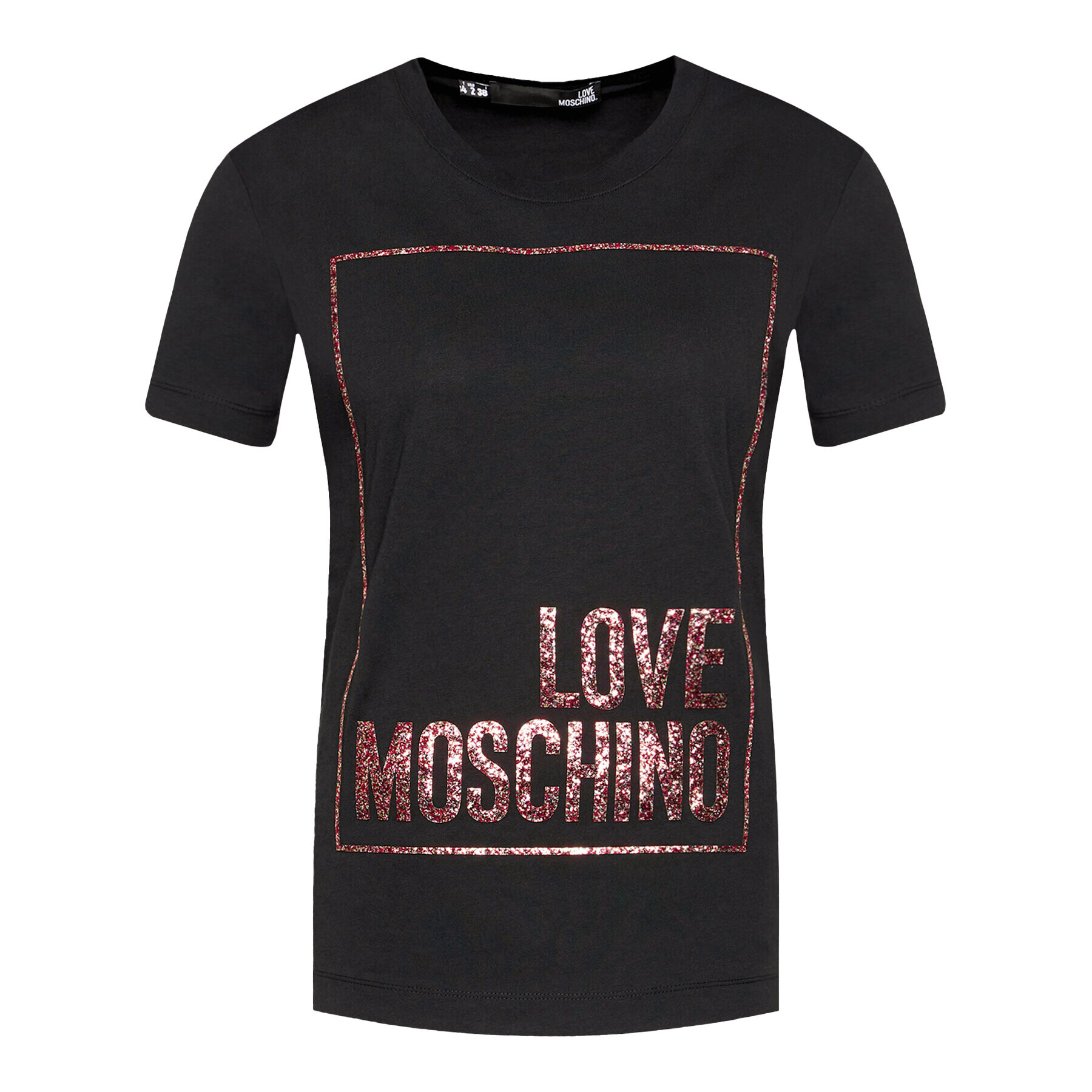 LOVE MOSCHINO Тишърт W4H0605M 3876 Черен Regular Fit - Pepit.bg