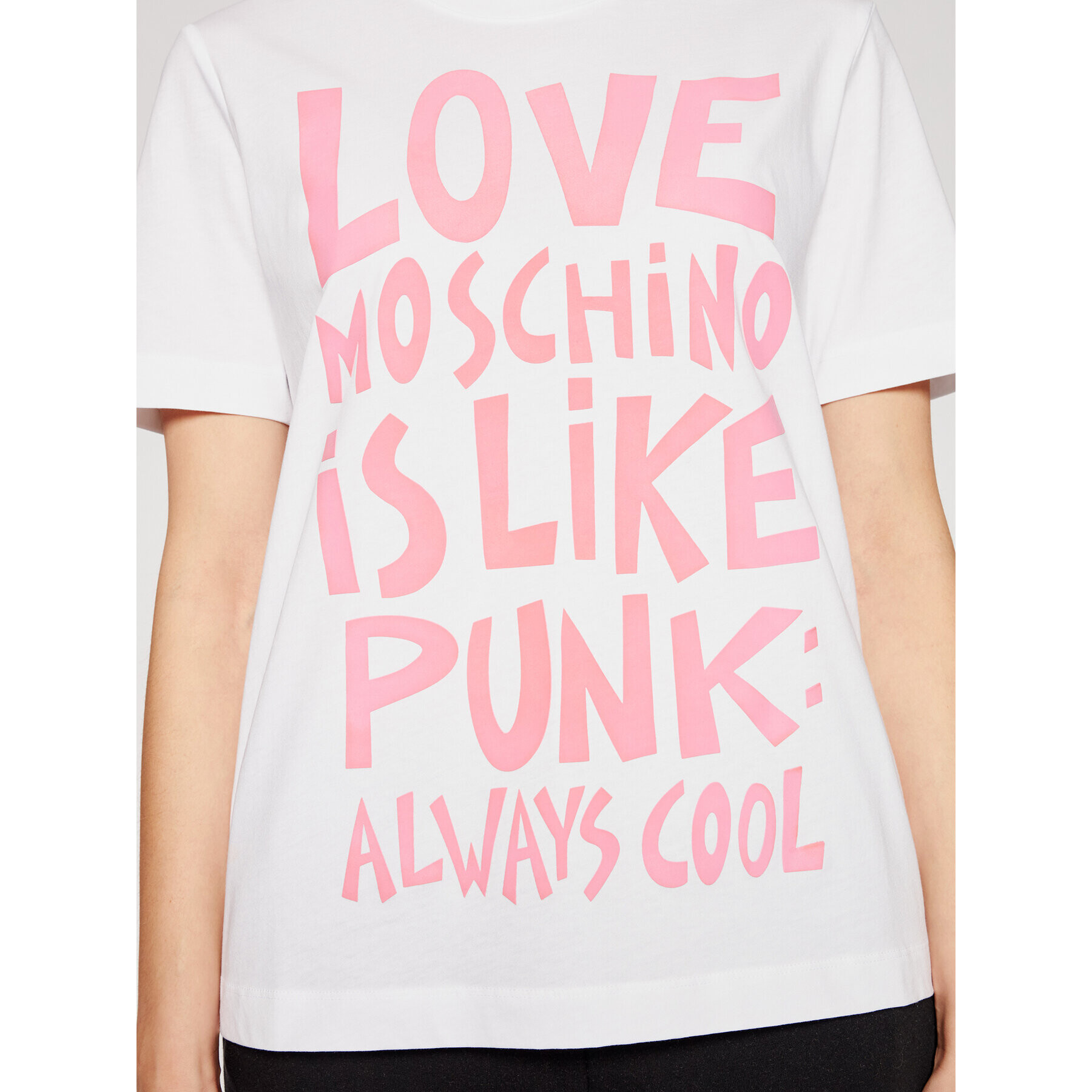 LOVE MOSCHINO Тишърт W4H0610M 3876 Бял Regular Fit - Pepit.bg