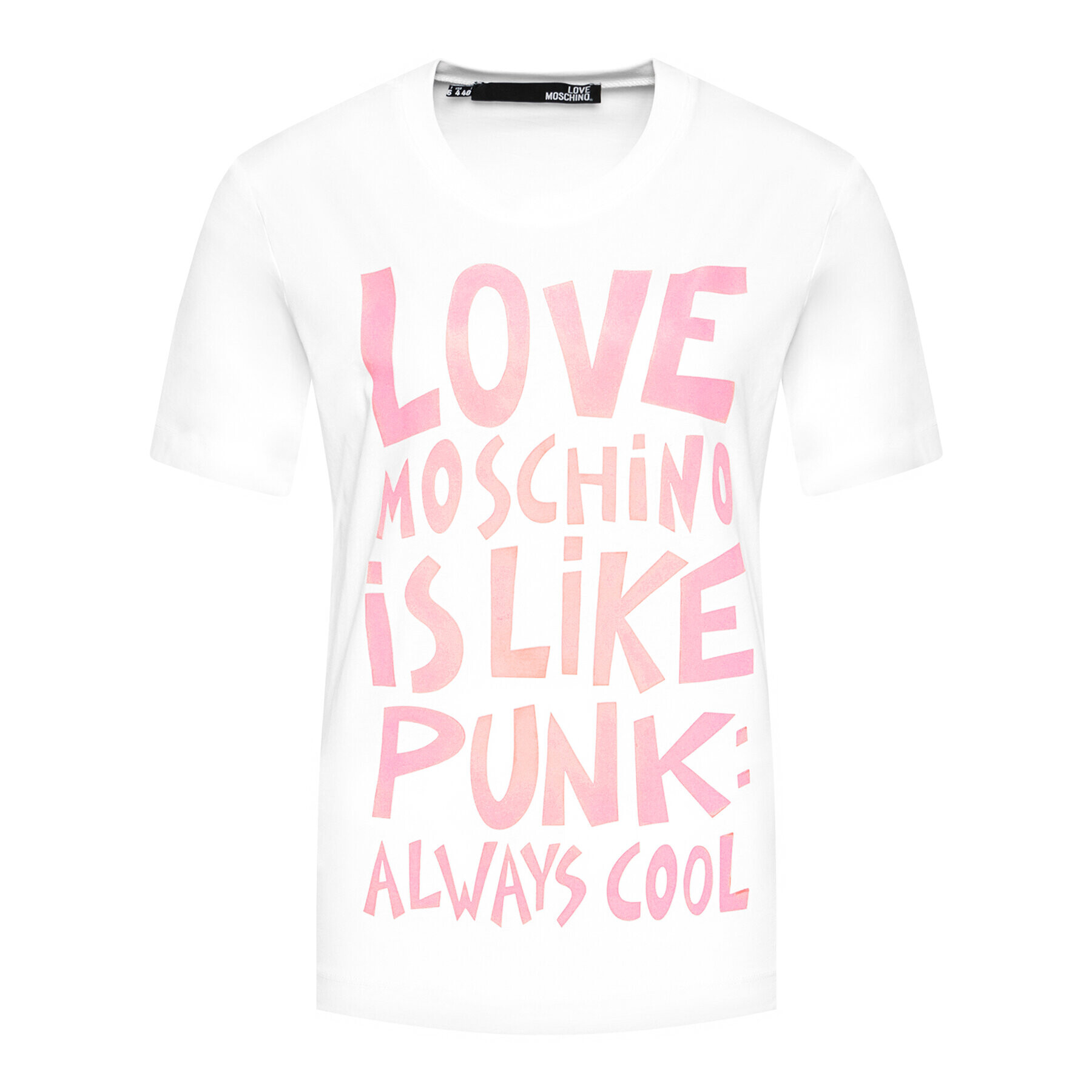 LOVE MOSCHINO Тишърт W4H0610M 3876 Бял Regular Fit - Pepit.bg