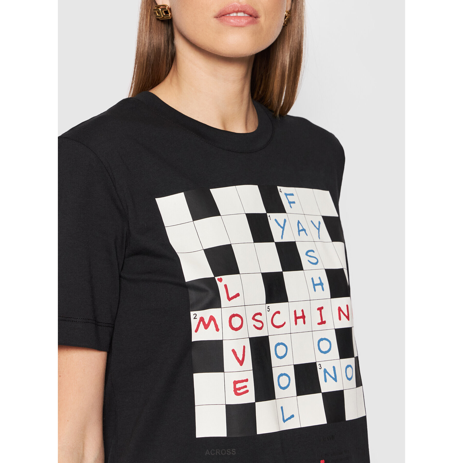 LOVE MOSCHINO Тишърт W4H0617M 3876 Черен Regular Fit - Pepit.bg