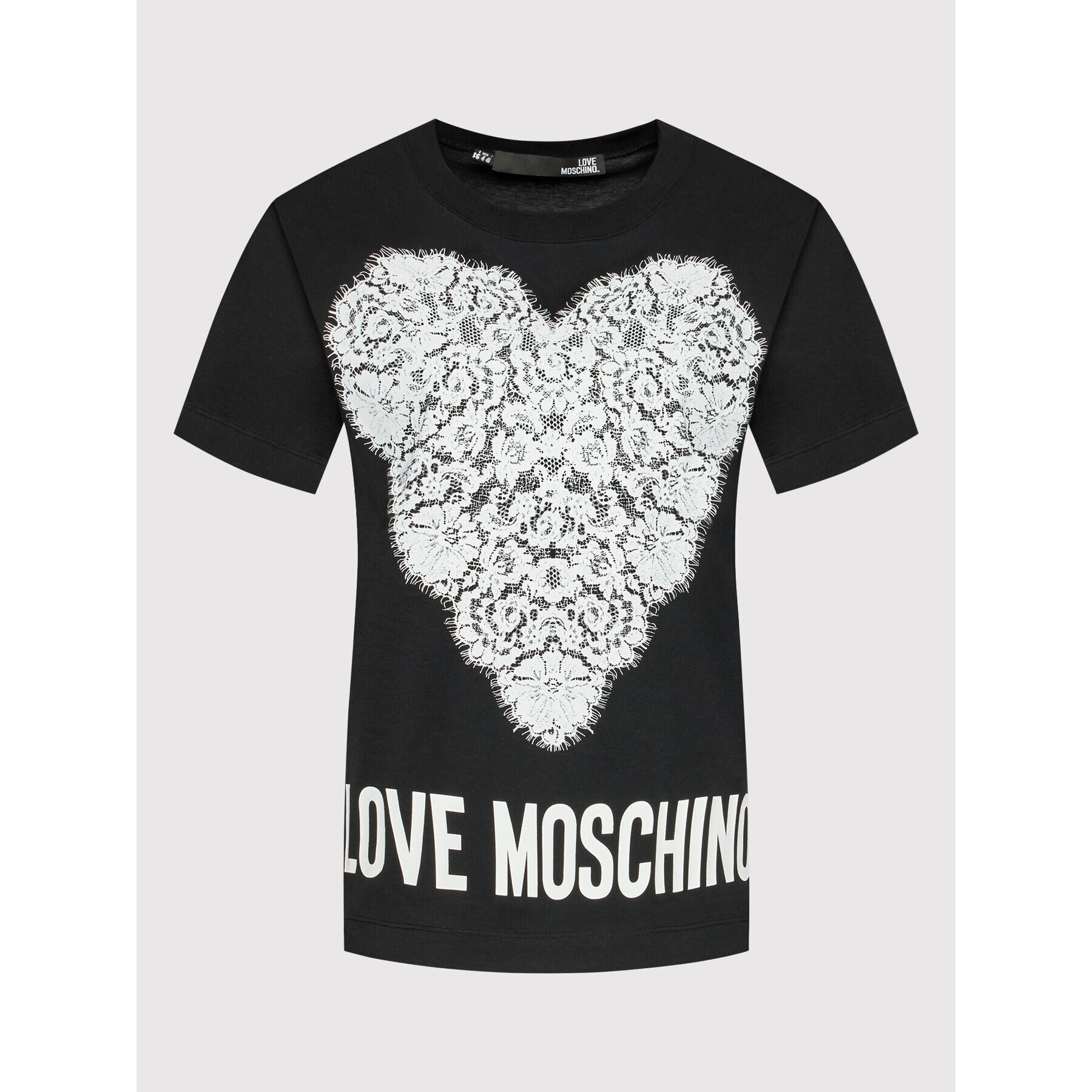 LOVE MOSCHINO Тишърт W4H0619M 3876 Черен Regular Fit - Pepit.bg