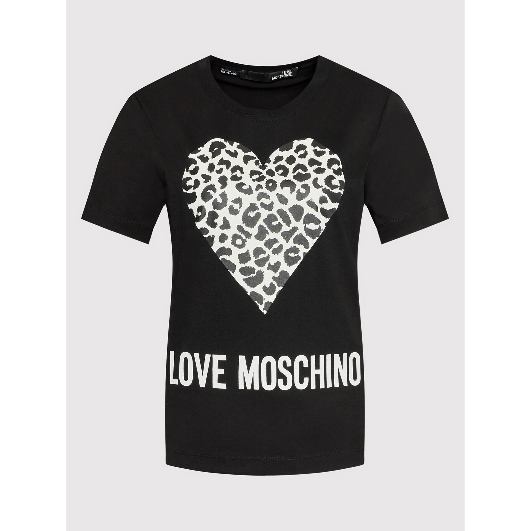 LOVE MOSCHINO Тишърт W4H0627M 3876 Черен Regular Fit - Pepit.bg