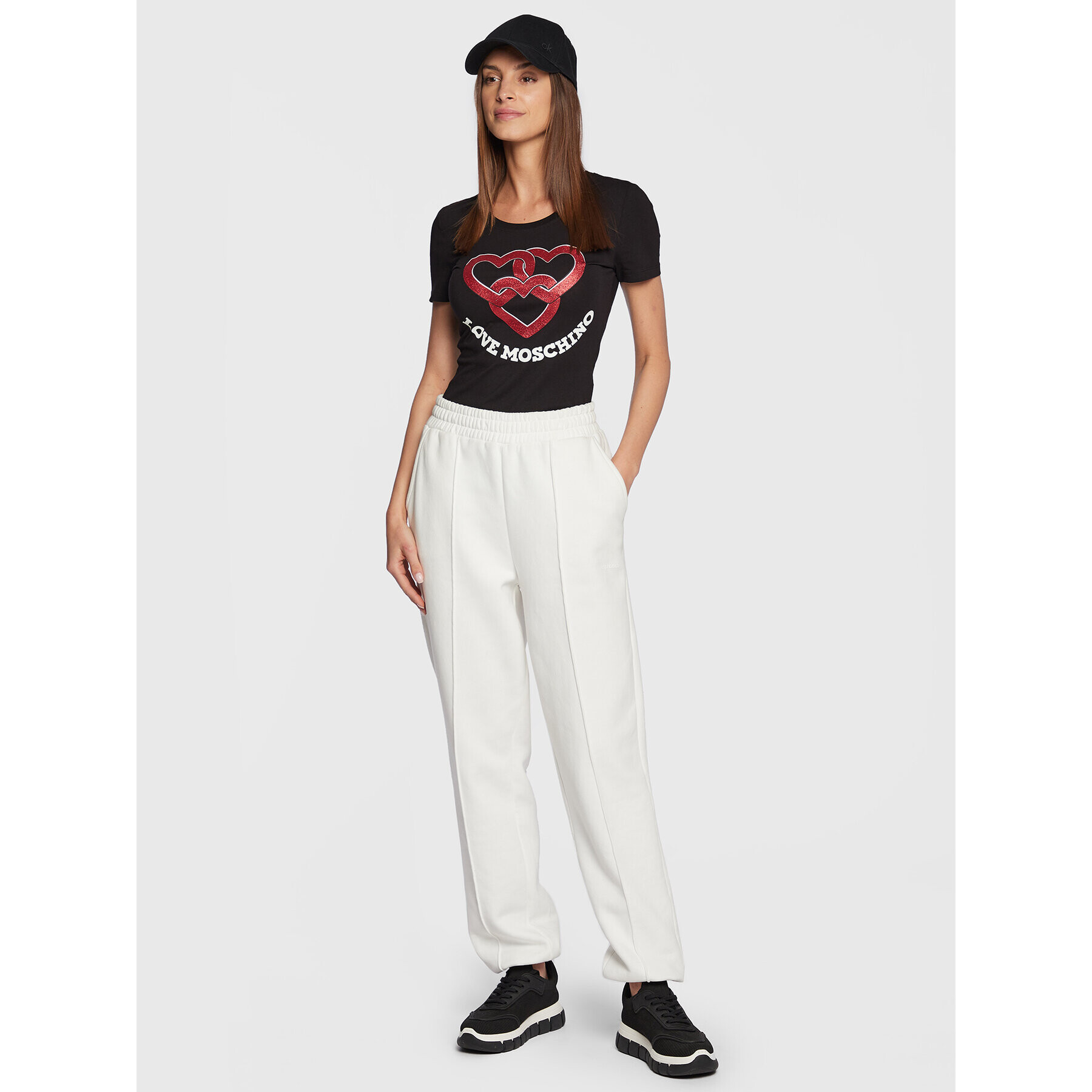 LOVE MOSCHINO Тишърт W4H1930E 1951 Черен Slim Fit - Pepit.bg