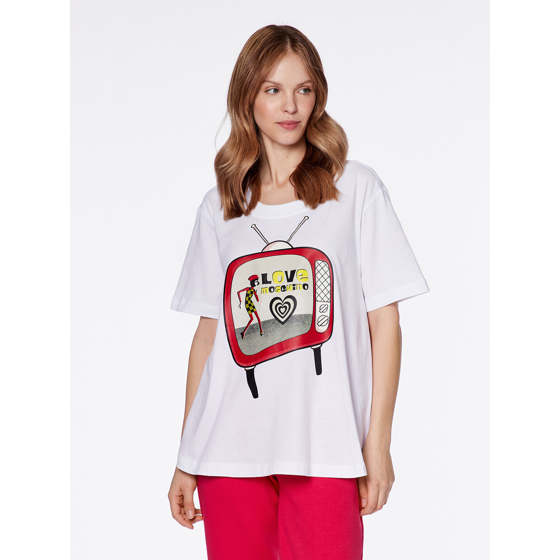 LOVE MOSCHINO Тишърт W4H8301M 3876 Бял Relaxed Fit - Pepit.bg