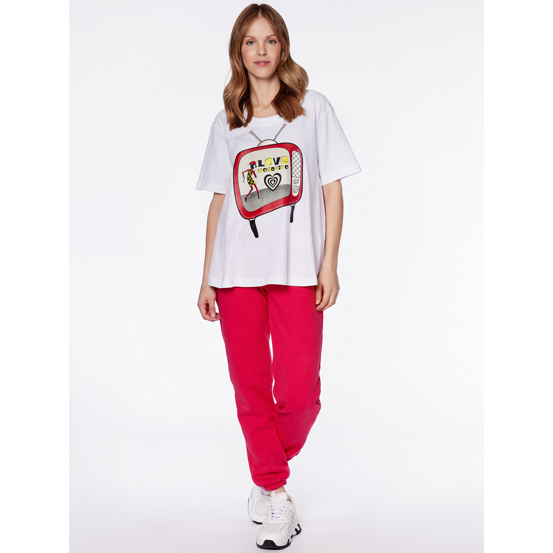 LOVE MOSCHINO Тишърт W4H8301M 3876 Бял Relaxed Fit - Pepit.bg