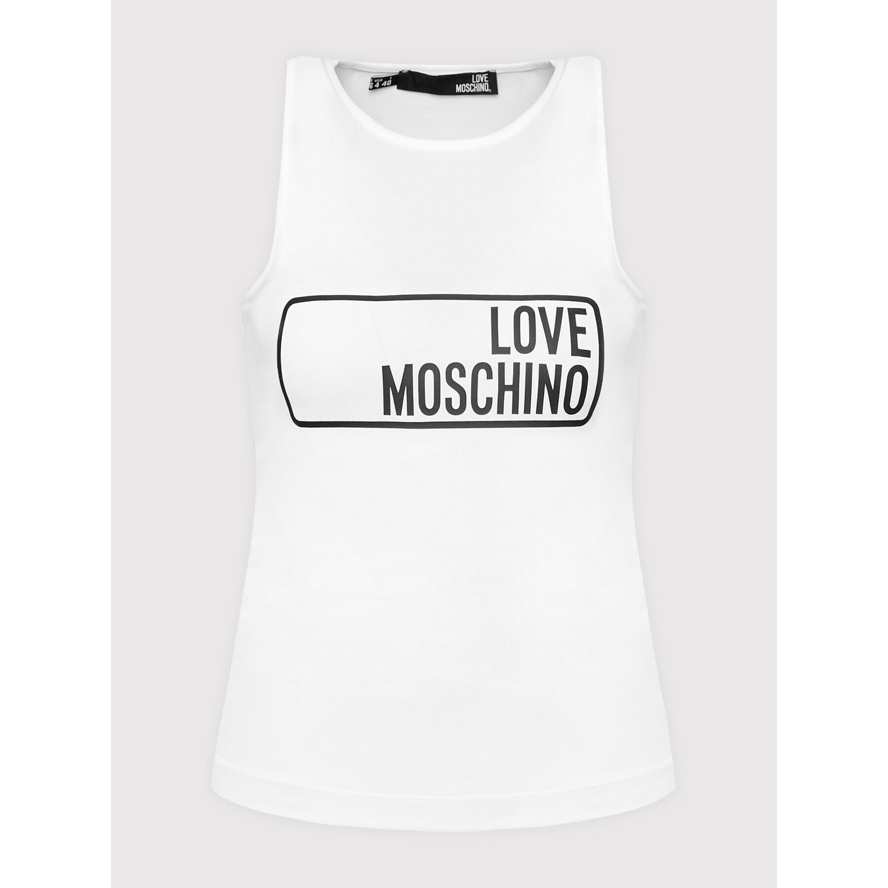 LOVE MOSCHINO топ W4H2603E 1951 Бял Regular Fit - Pepit.bg