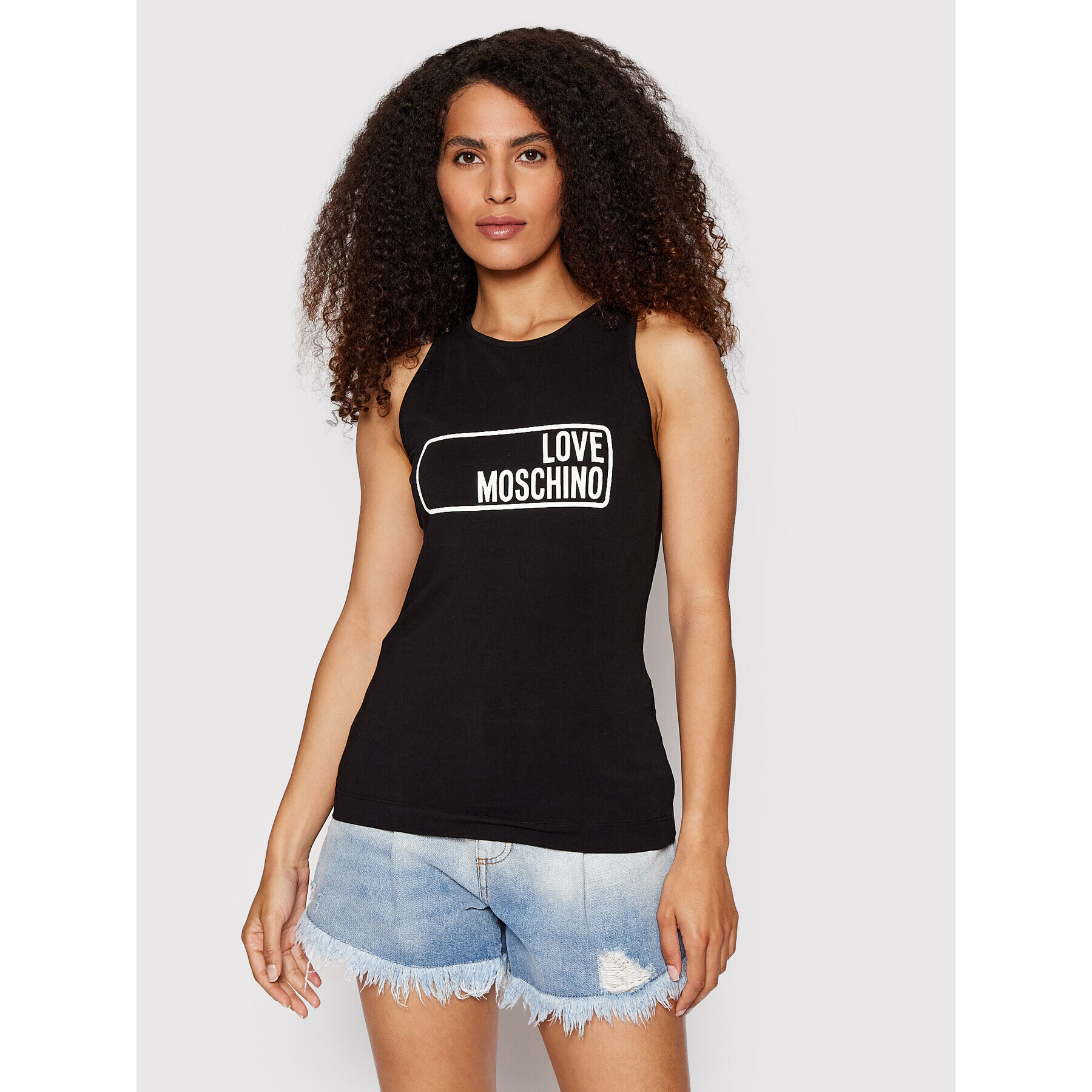 LOVE MOSCHINO топ W4H2603E 1951 Черен Regular Fit - Pepit.bg
