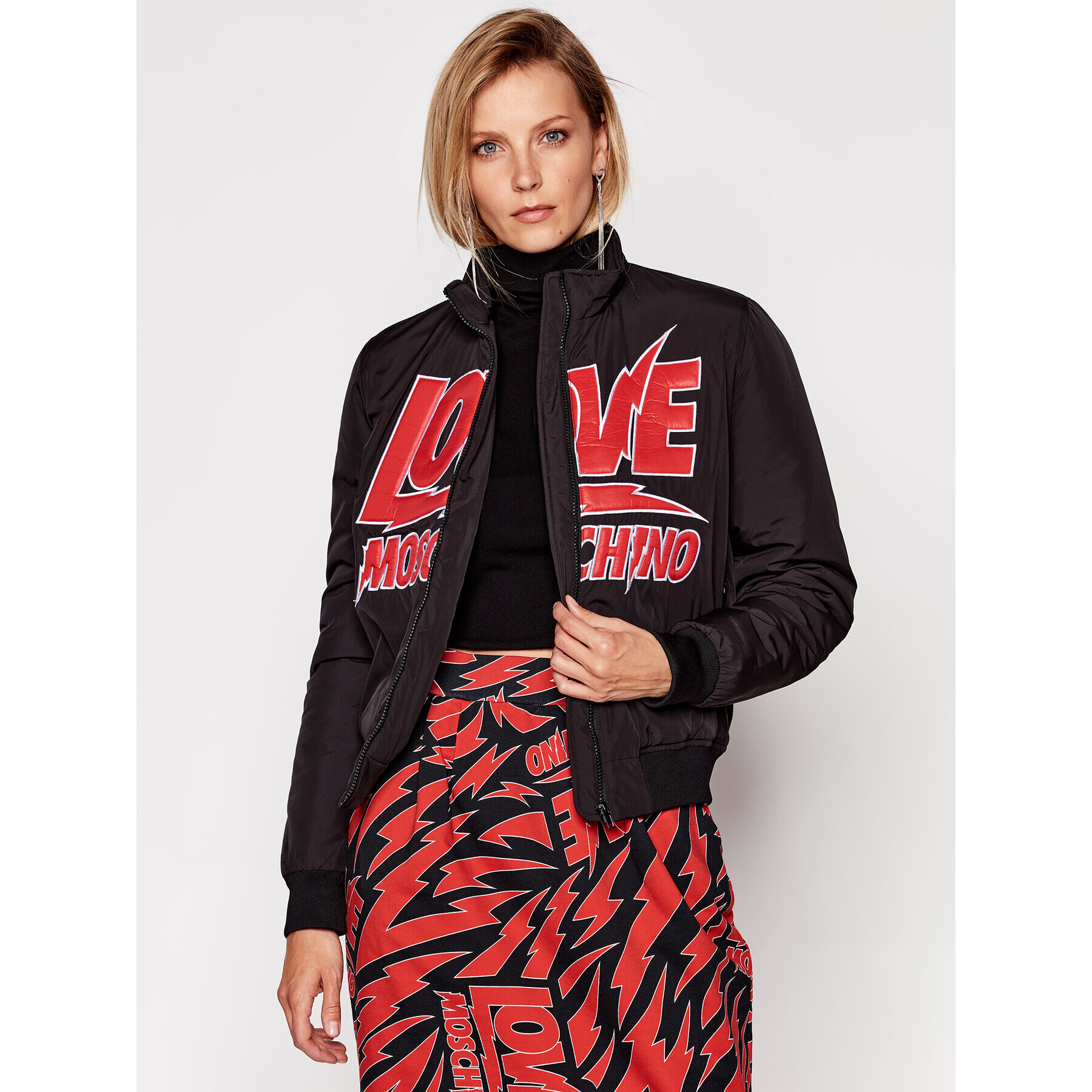 LOVE MOSCHINO Яке бомбър WH75201T 042A Червен Regular Fit - Pepit.bg