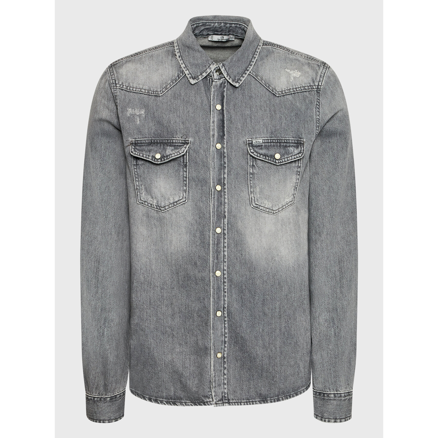 LTB дънкова риза Rohan 60475 15235 Сив Slim Fit - Pepit.bg