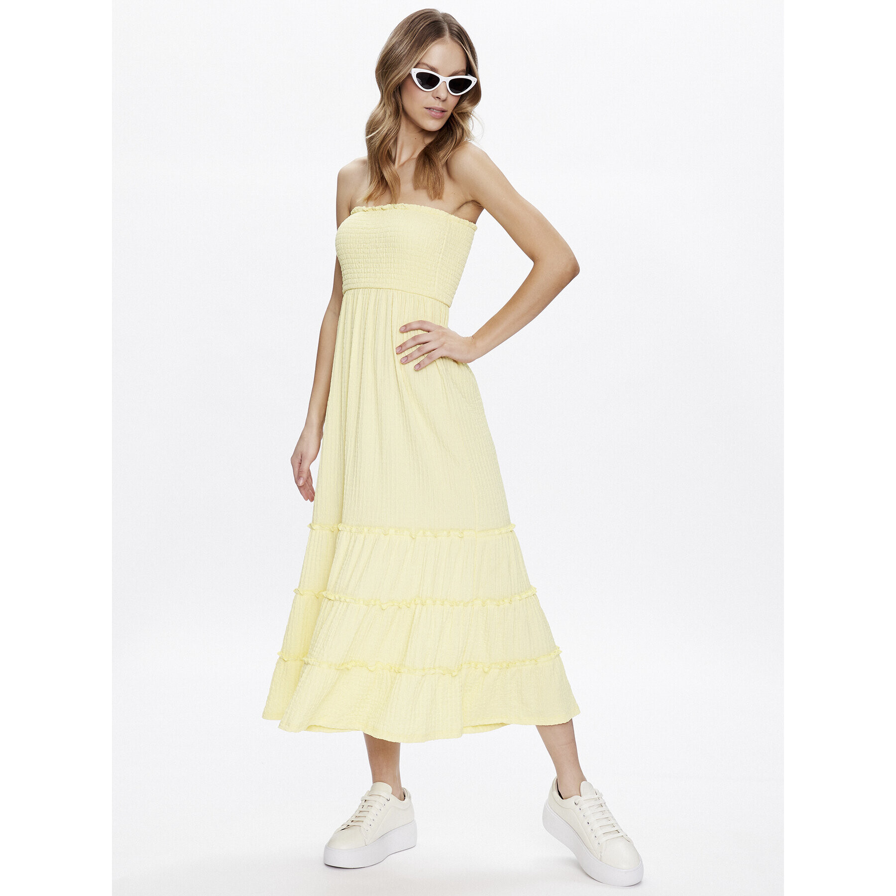 LTB Лятна рокля Kemoro 83014 60181 Жълт Regular Fit - Pepit.bg