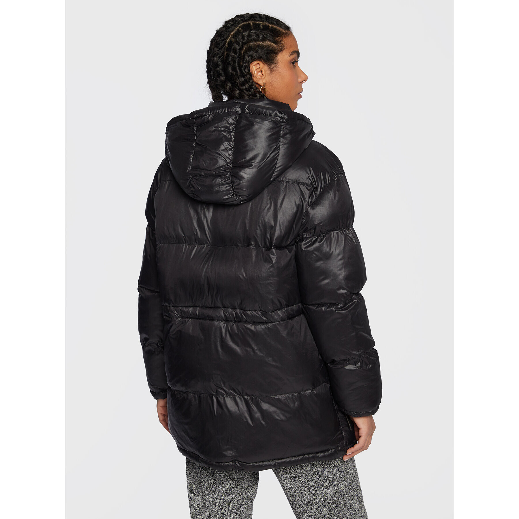 LTB Пухено яке Rilaka 44013 25048 Черен Relaxed Fit - Pepit.bg