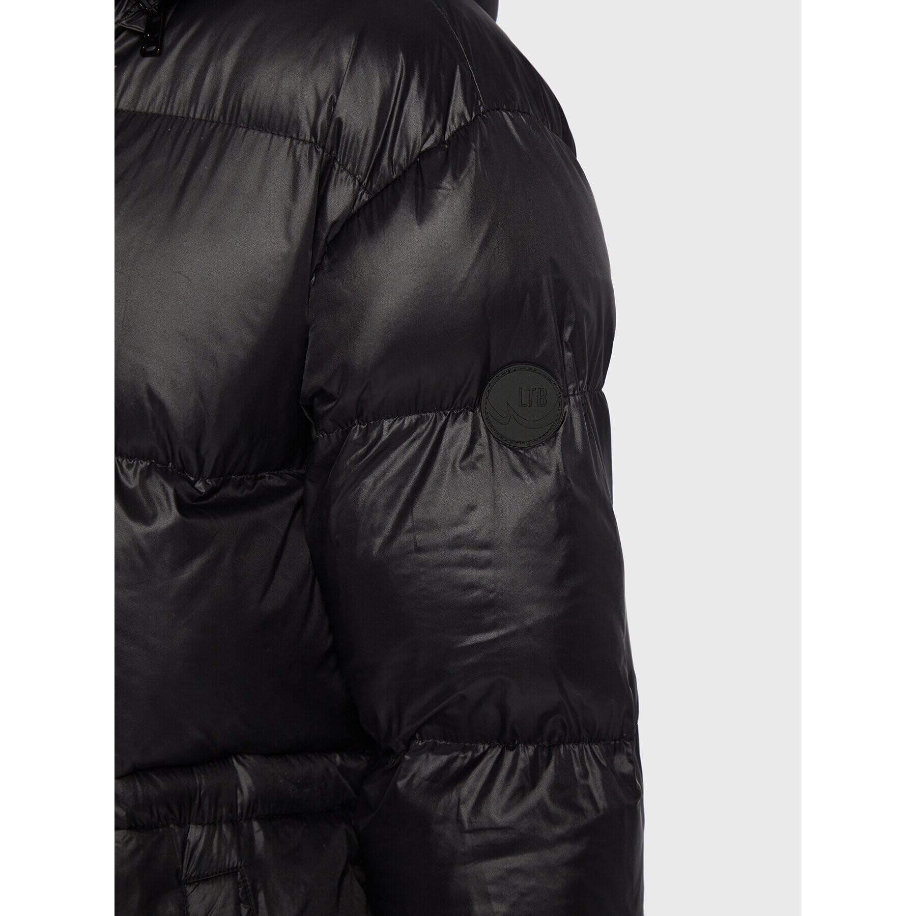 LTB Пухено яке Rilaka 44013 25048 Черен Relaxed Fit - Pepit.bg