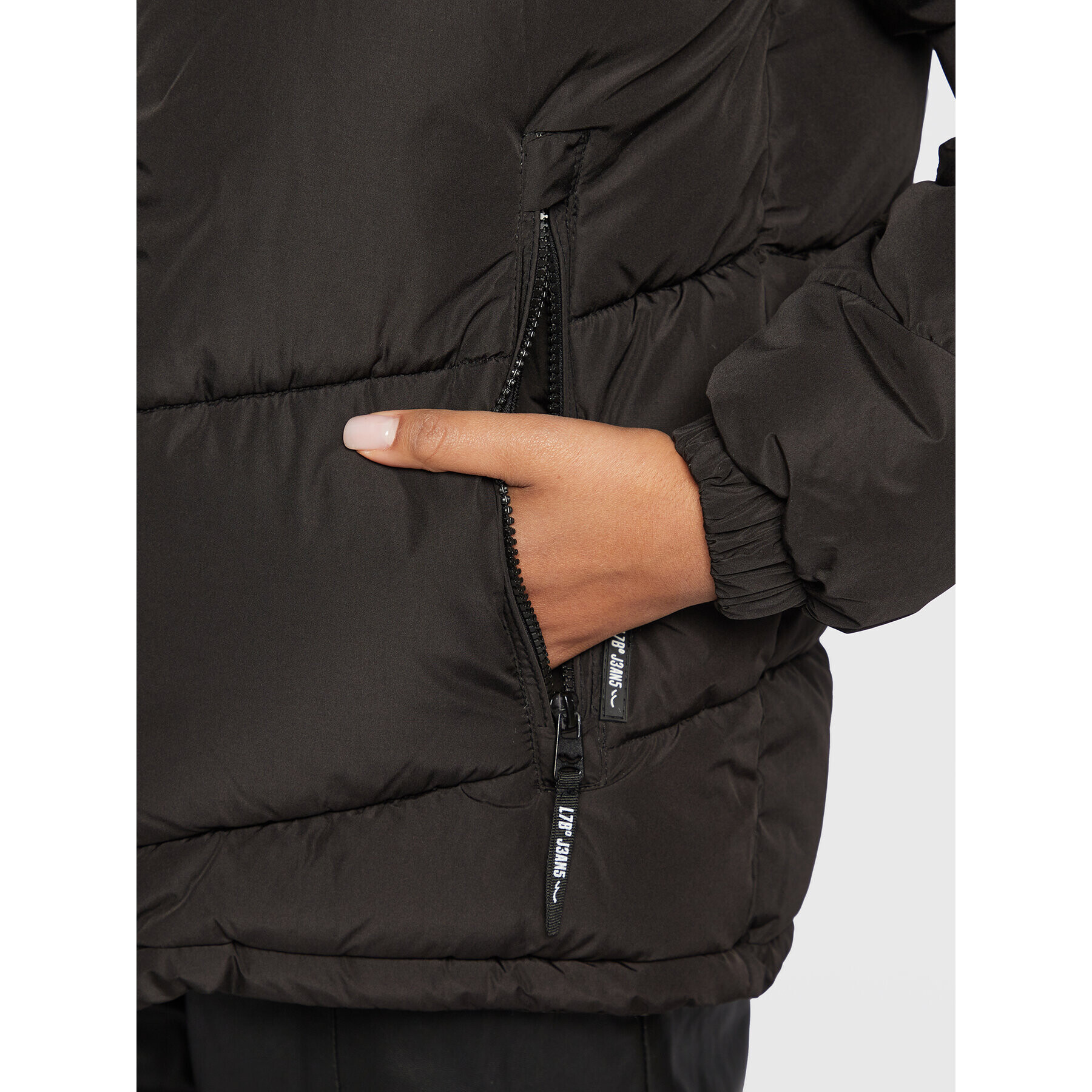 LTB Пухено яке Zaromo 44052 25018 Черен Regular Fit - Pepit.bg