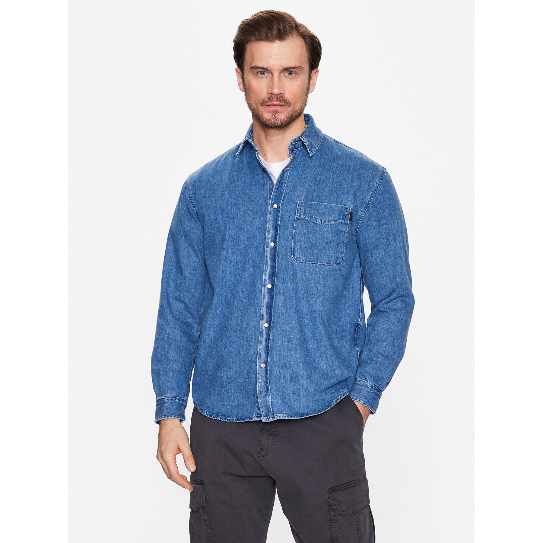 LTB Риза Jason 61018 15446 Син Regular Fit - Pepit.bg