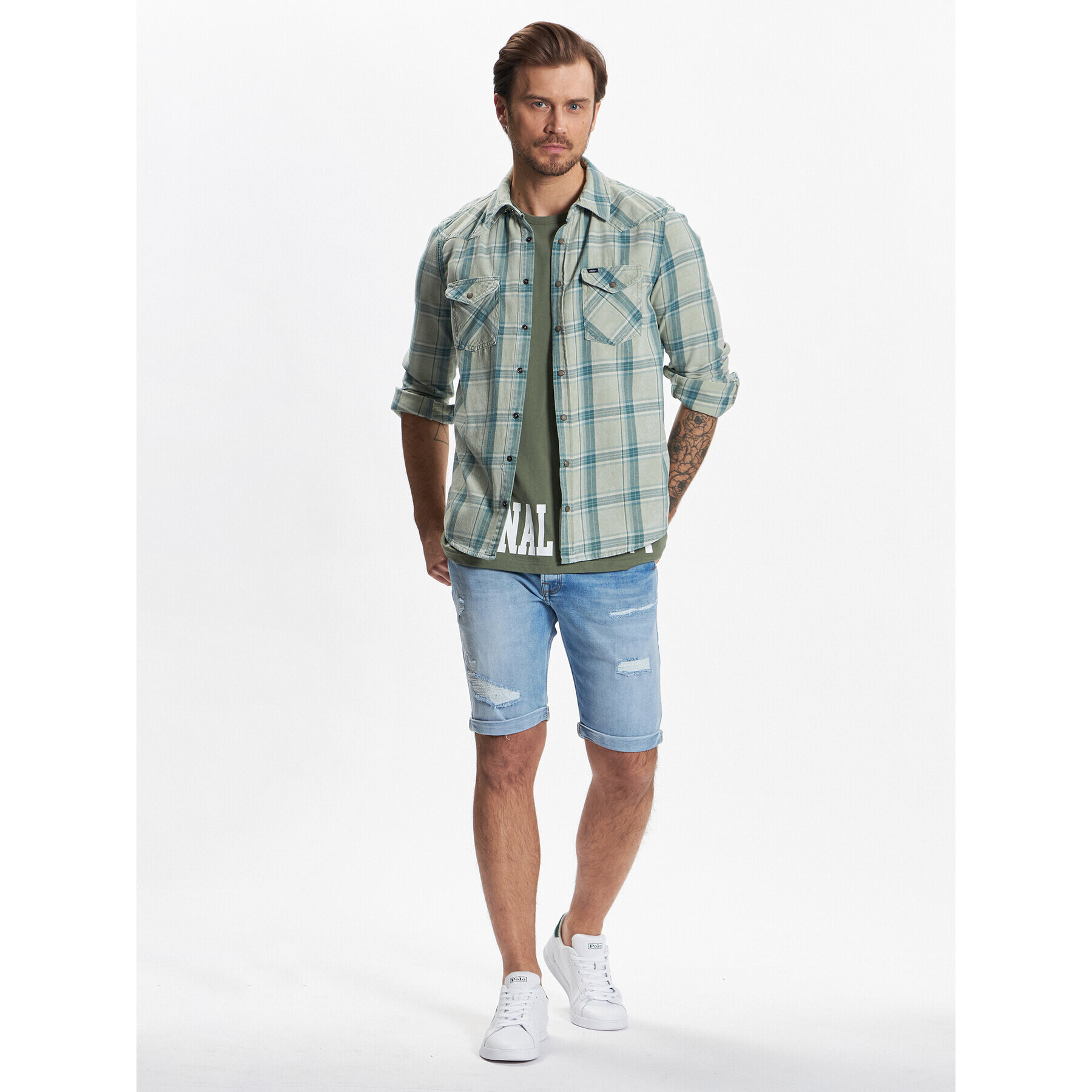 LTB Риза Rohan 60475 15431 Зелен Slim Fit - Pepit.bg