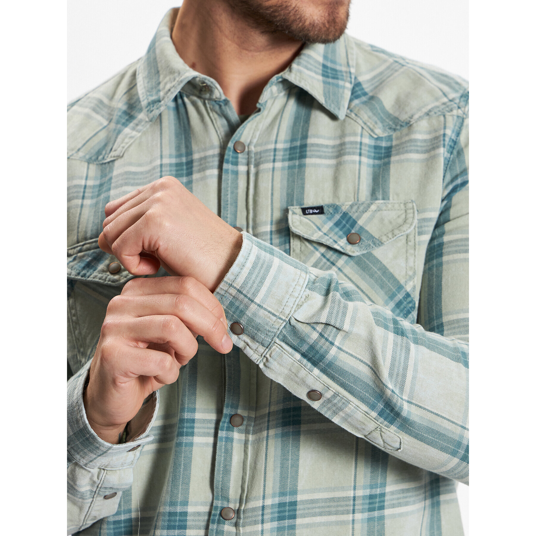 LTB Риза Rohan 60475 15431 Зелен Slim Fit - Pepit.bg