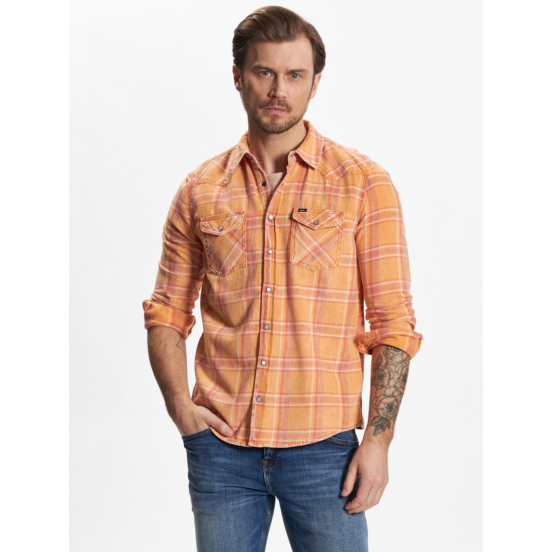 LTB Риза Rohan 60475 15433 Оранжев Slim Fit - Pepit.bg