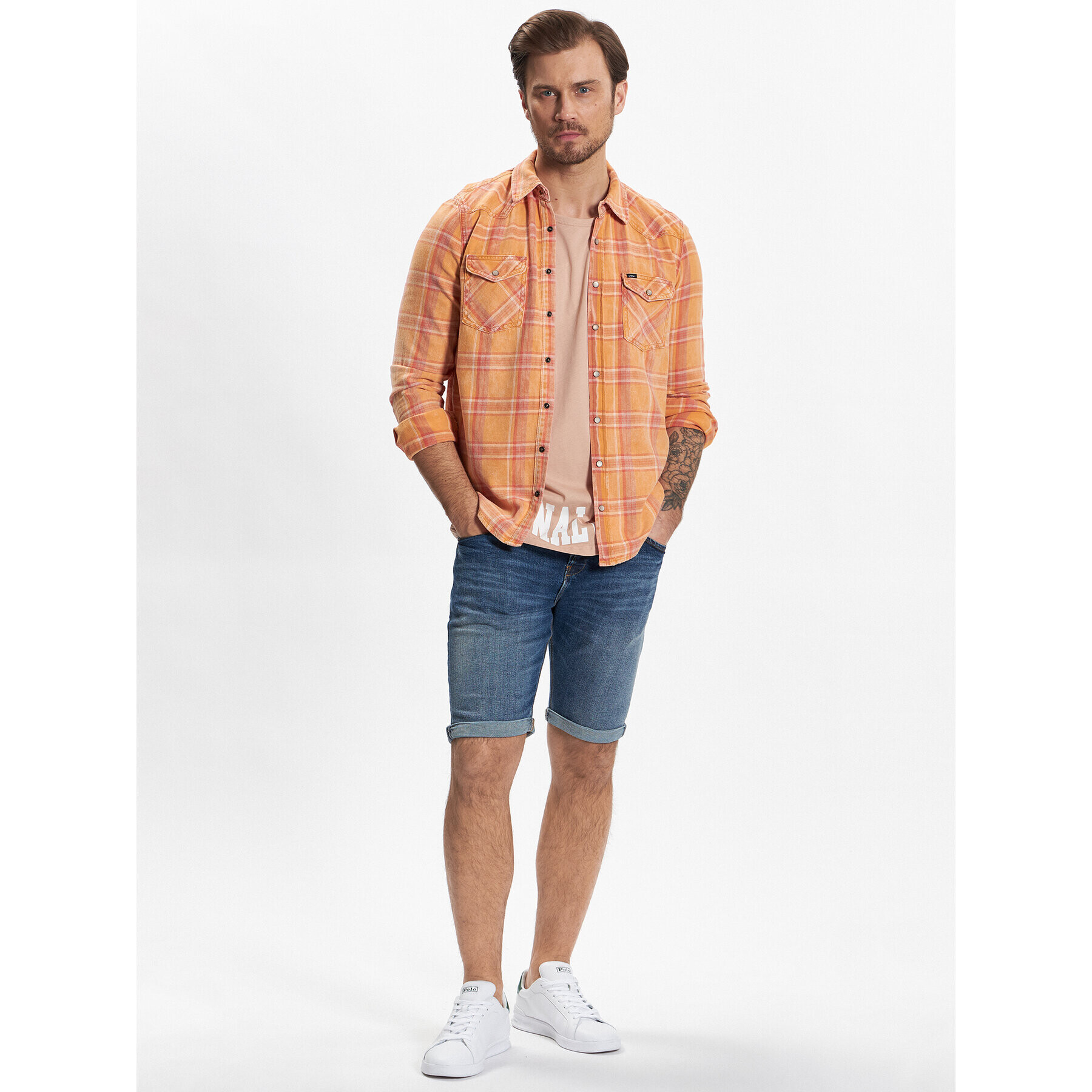 LTB Риза Rohan 60475 15433 Оранжев Slim Fit - Pepit.bg