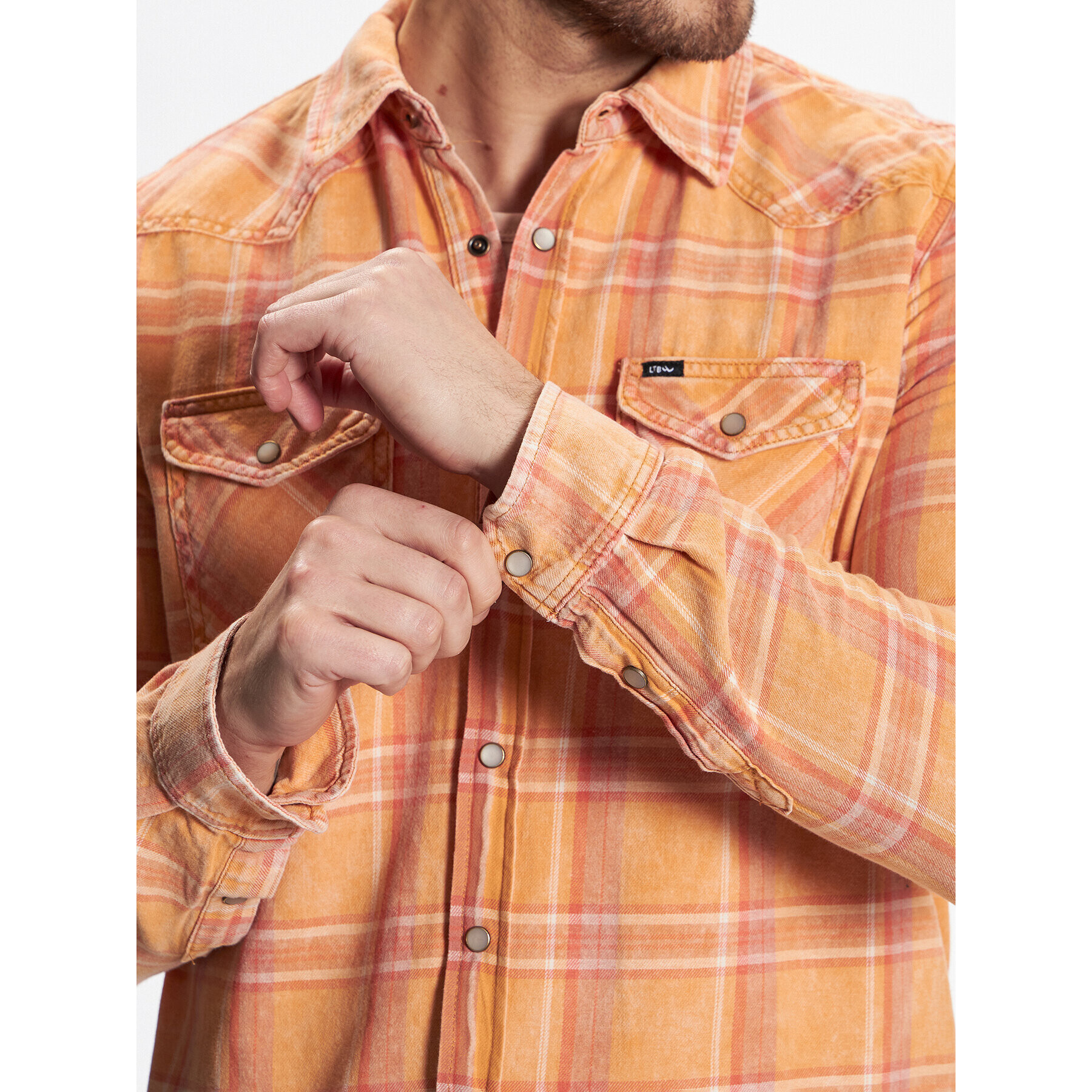 LTB Риза Rohan 60475 15433 Оранжев Slim Fit - Pepit.bg