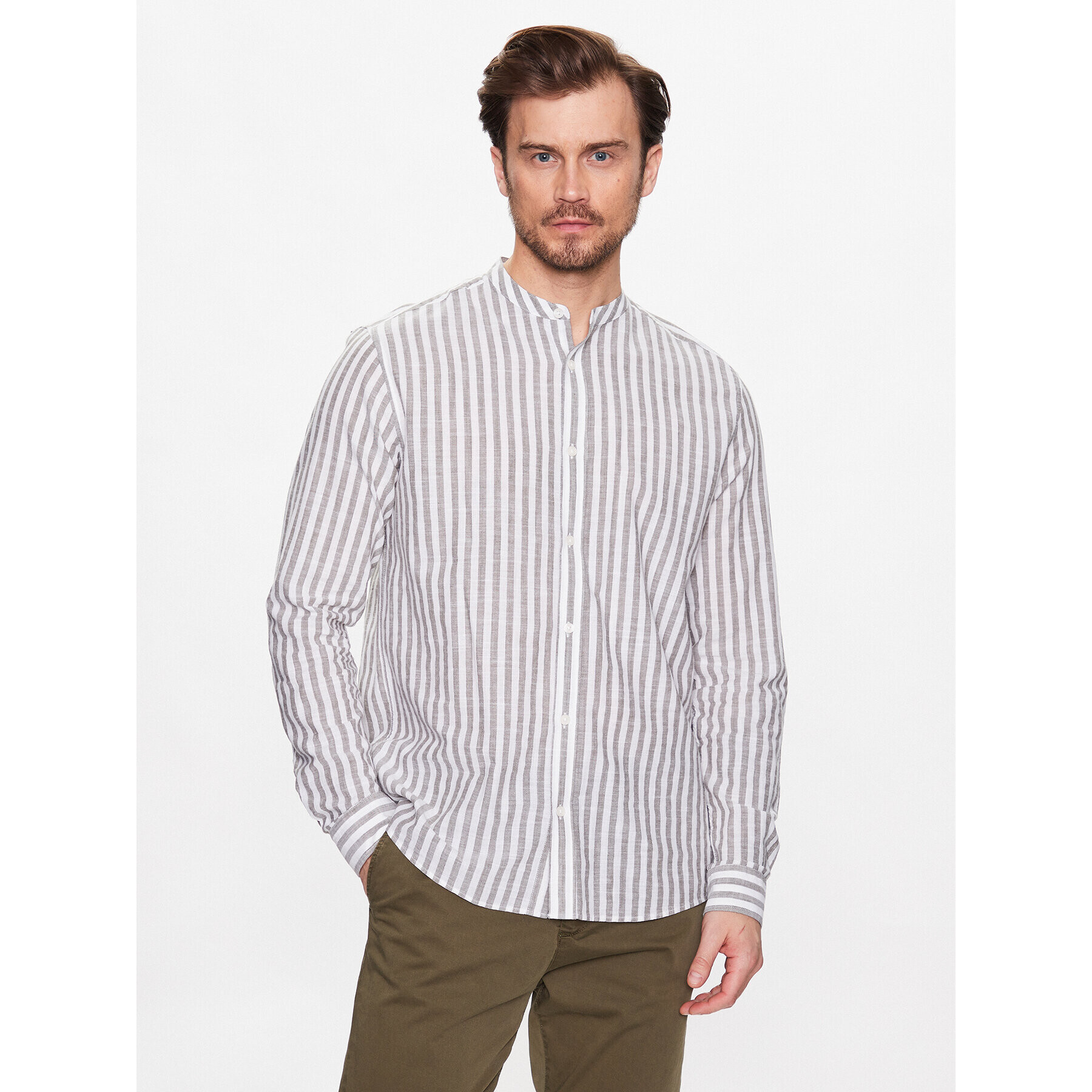 LTB Риза Sisora 49070 25008 Сив Regular Fit - Pepit.bg