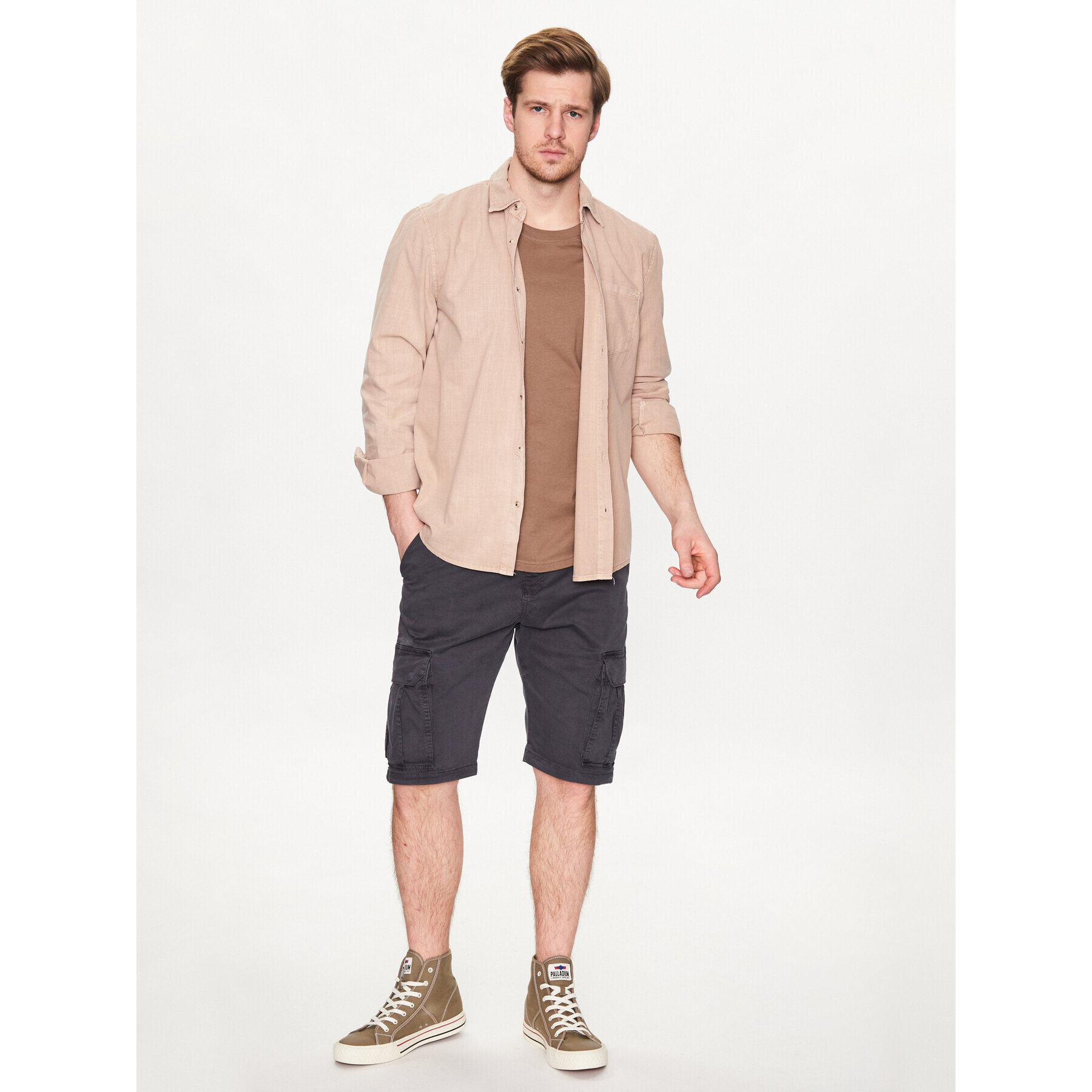 LTB Шорти от плат Dikada 46013 25001 Сив Regular Fit - Pepit.bg